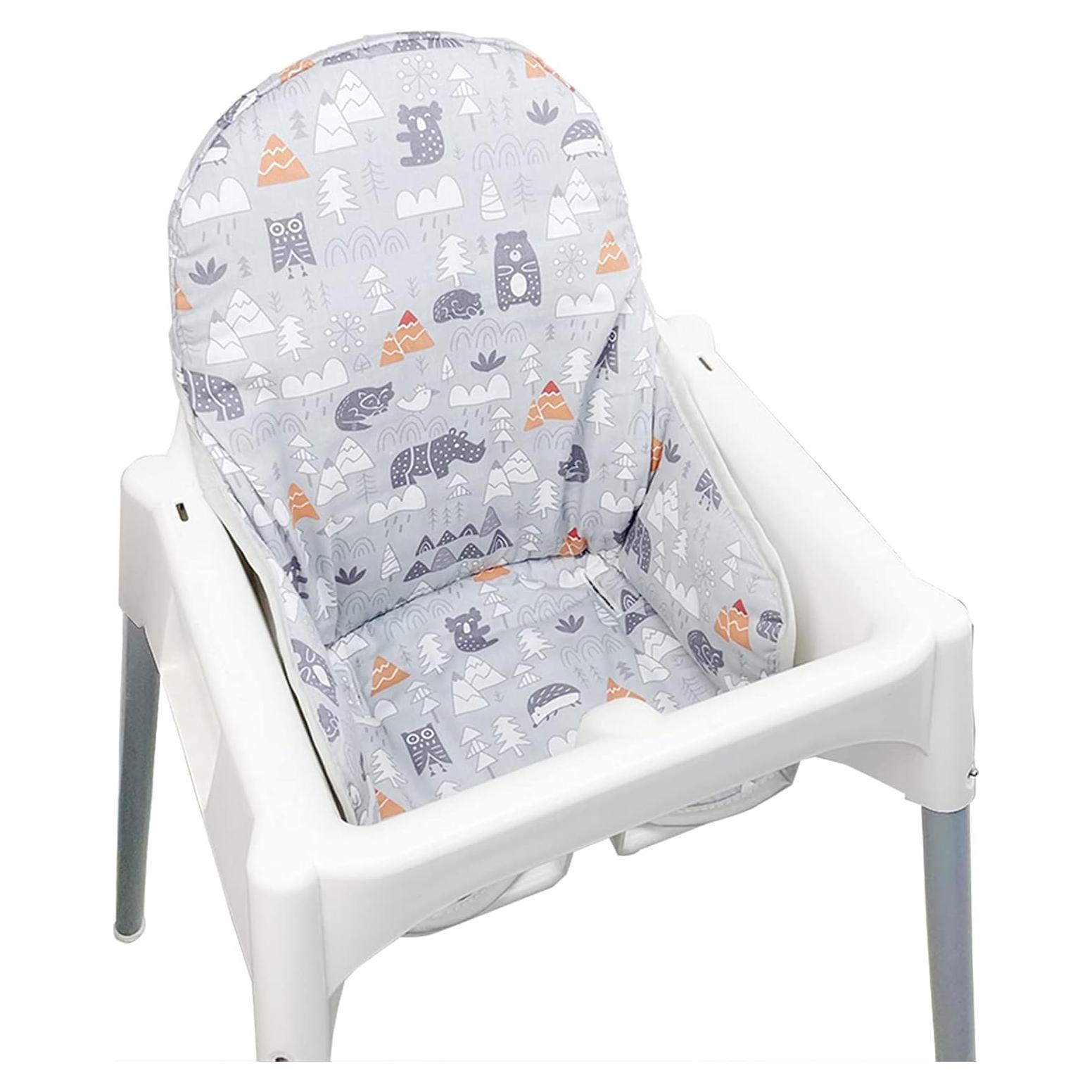 Cubierta Acolchada ZARPMA para Trona Antilop IKEA - Bosque Gris