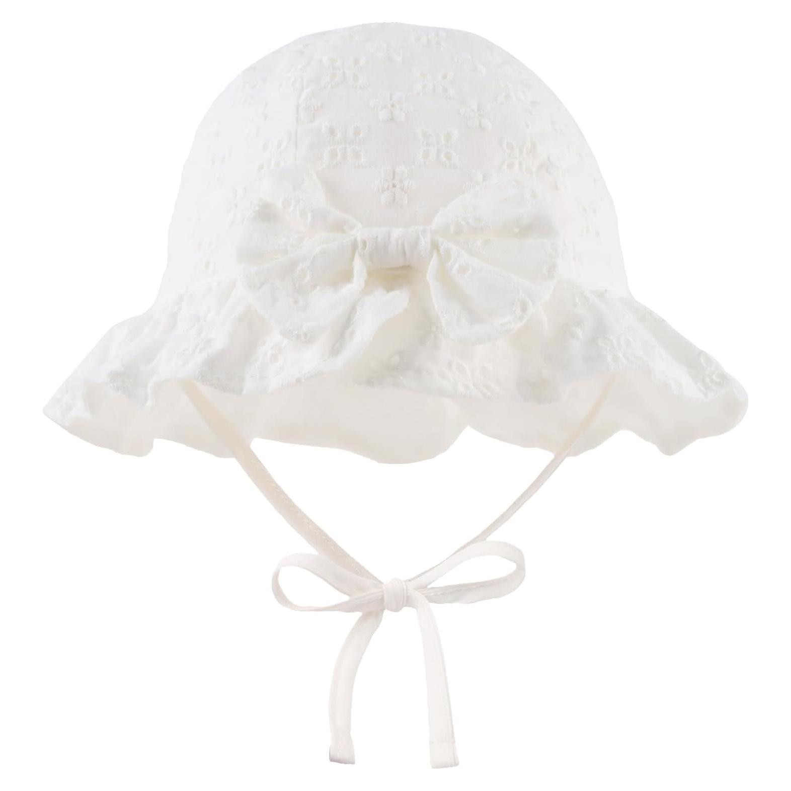 Sombrero de Sol para Bebés Pesaat Algodón Lazo 0-2 Años