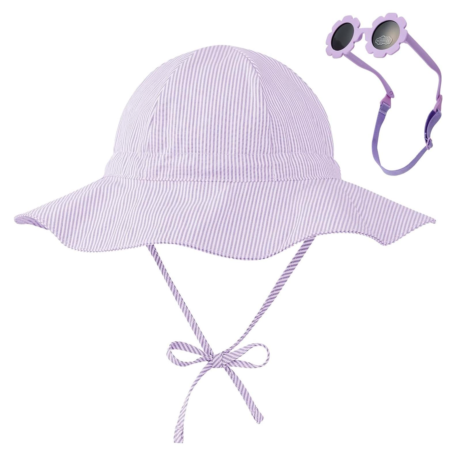 Sombrero de Sol Durio Baby UPF 50+ con Gafas para Bebé