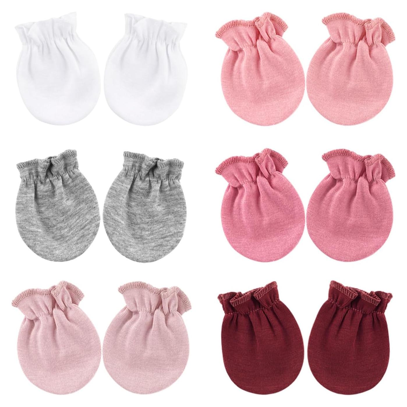 Guantes para Bebés BQUBO Algodón Hipoalergénicos 0-6 Meses