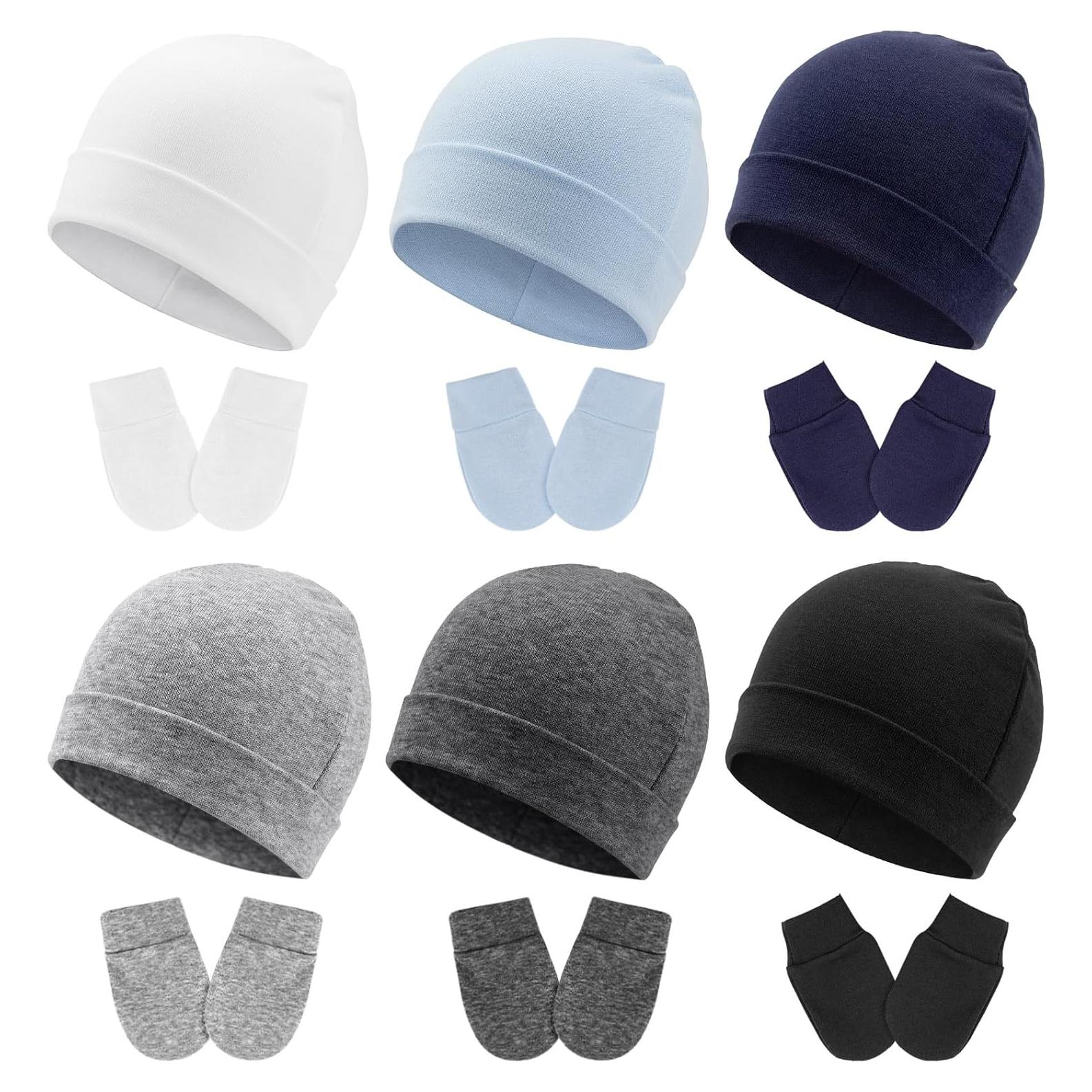 Conjunto de Gorro y Manoplas para Bebés BQUBO - 6 Piezas