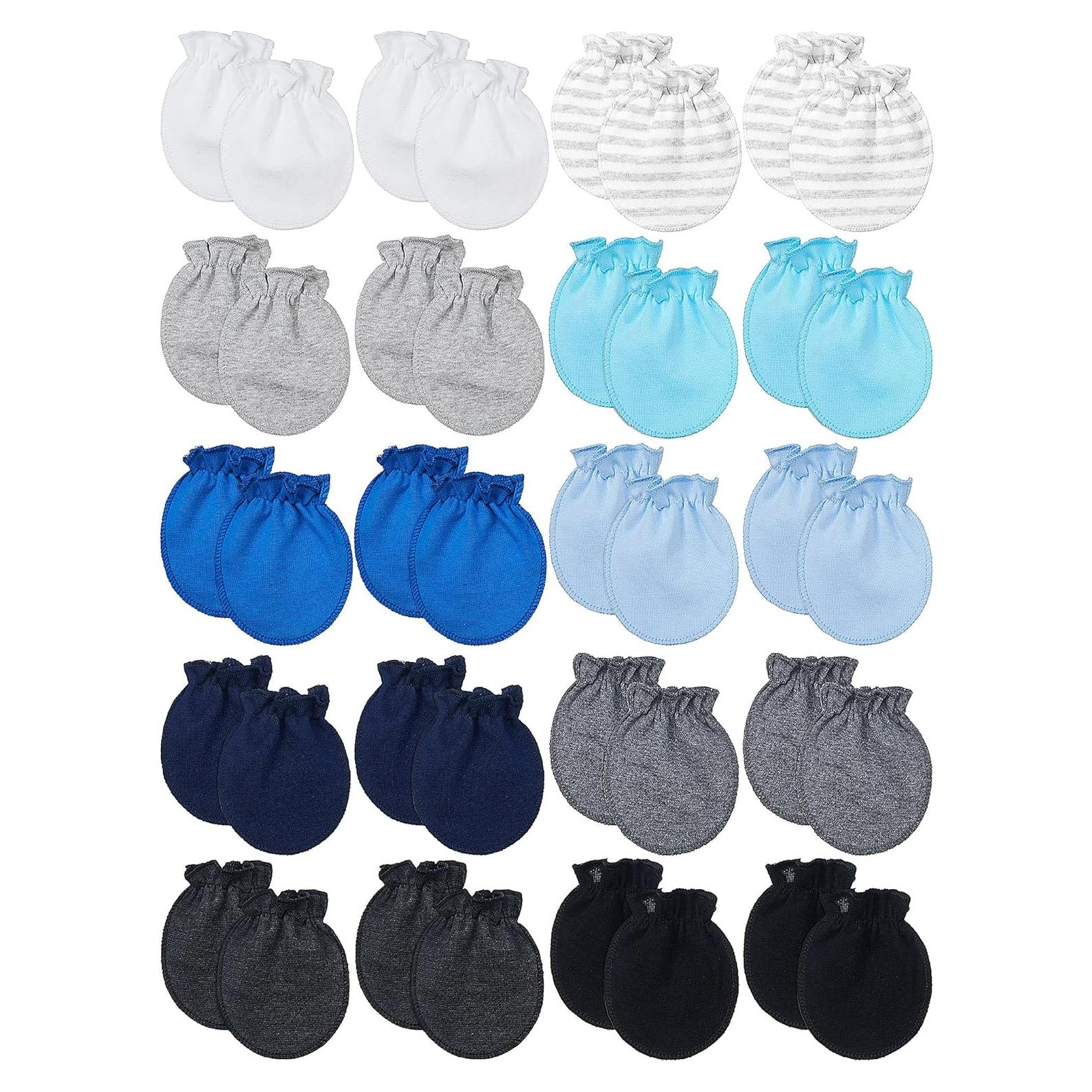 20 Pares Manoplas de Algodón para Bebés 0-6 Meses Sin Rasguños