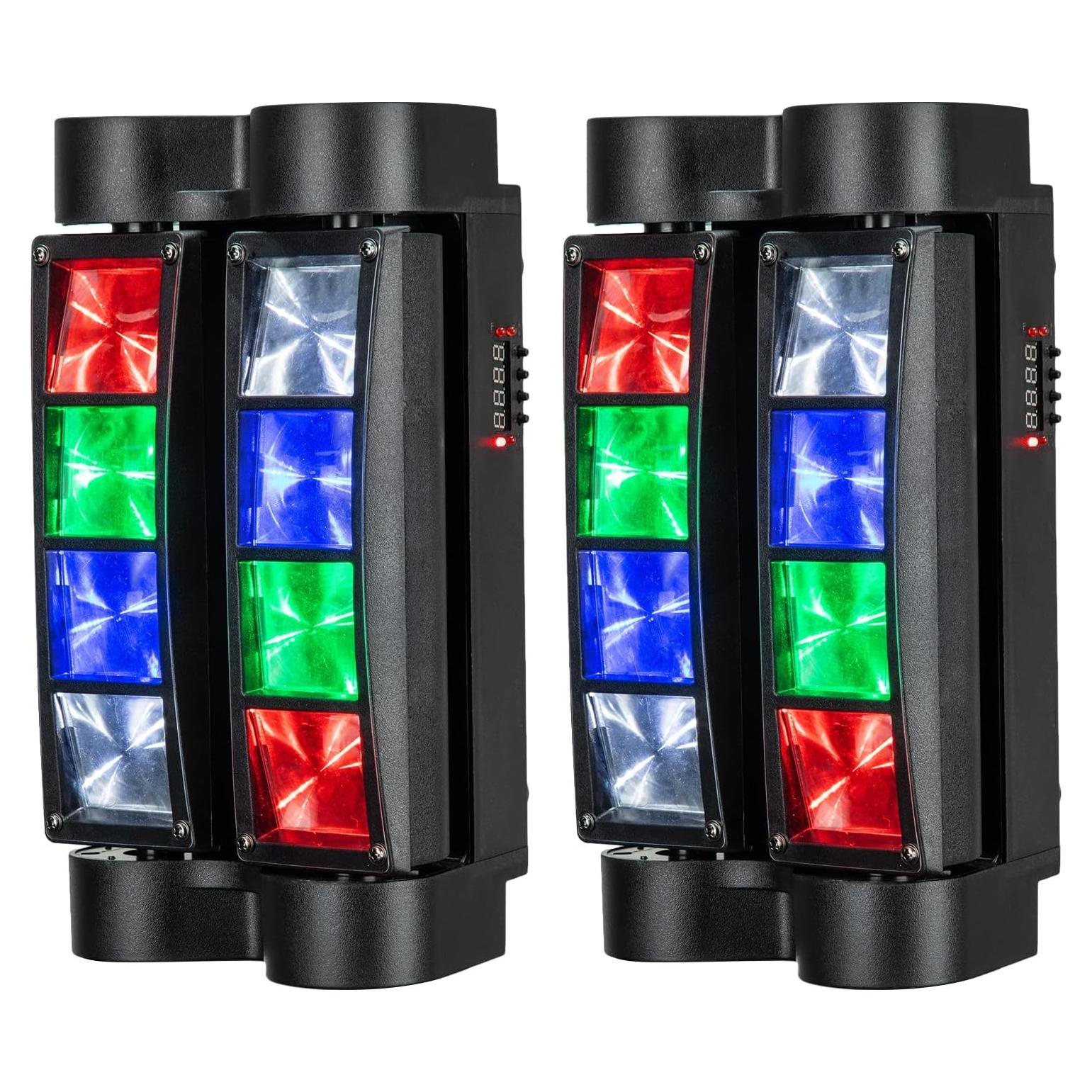 Luces de Cabeza Móvil LUNSY 8x10W RGBW para Fiesta