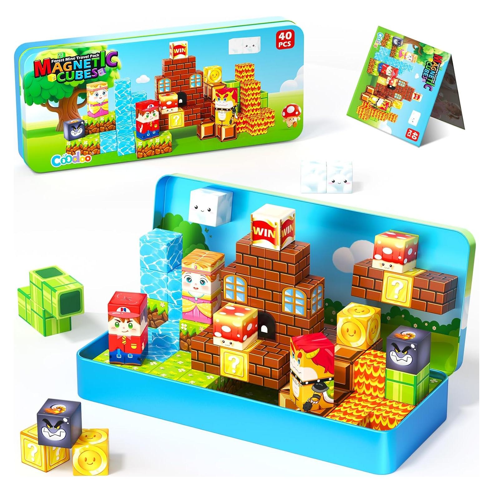 Bloques Magnéticos Portátiles Coodoo - Juguetes STEM para Niños 3+