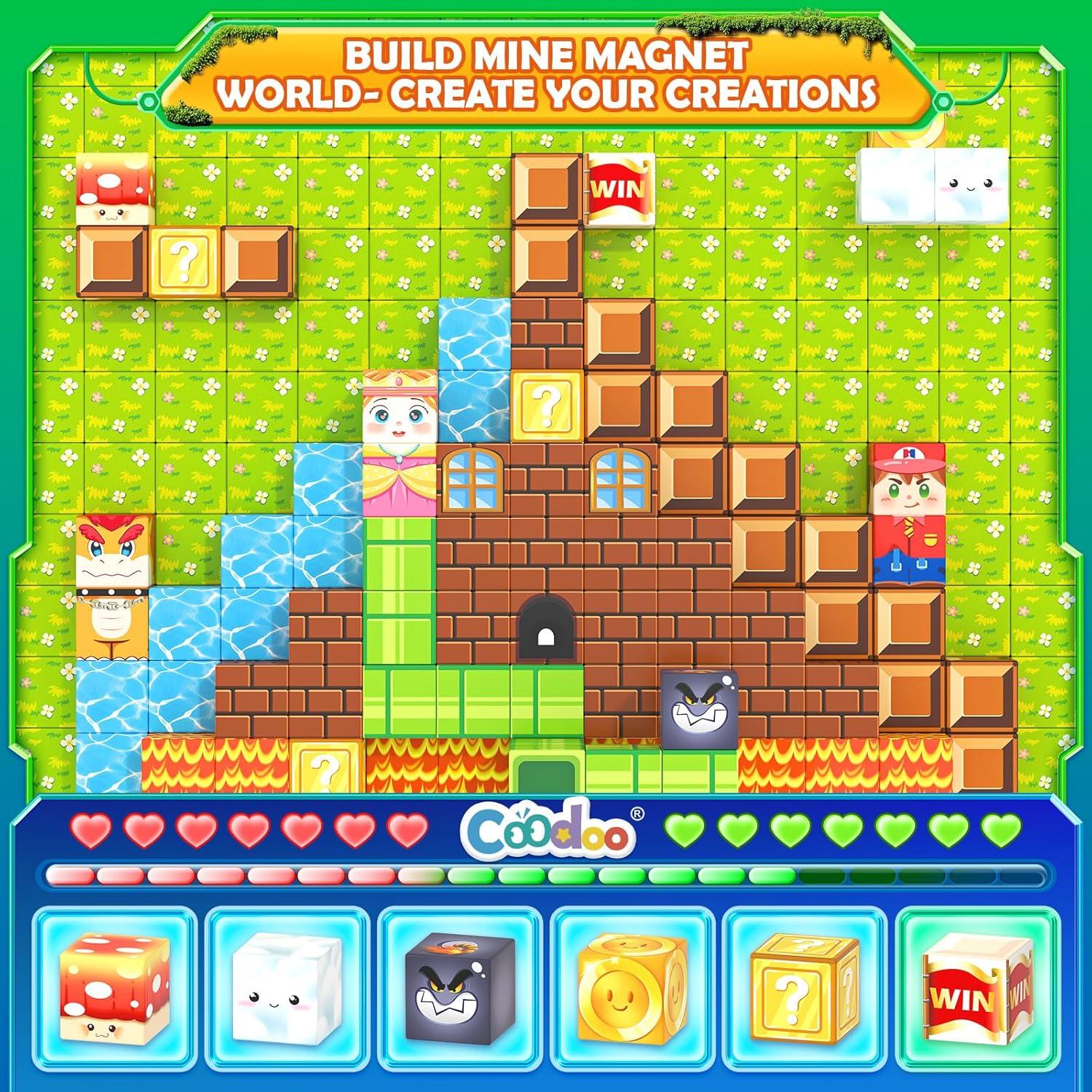 Bloques Magnéticos Portátiles Coodoo - Juguetes STEM para Niños 3+