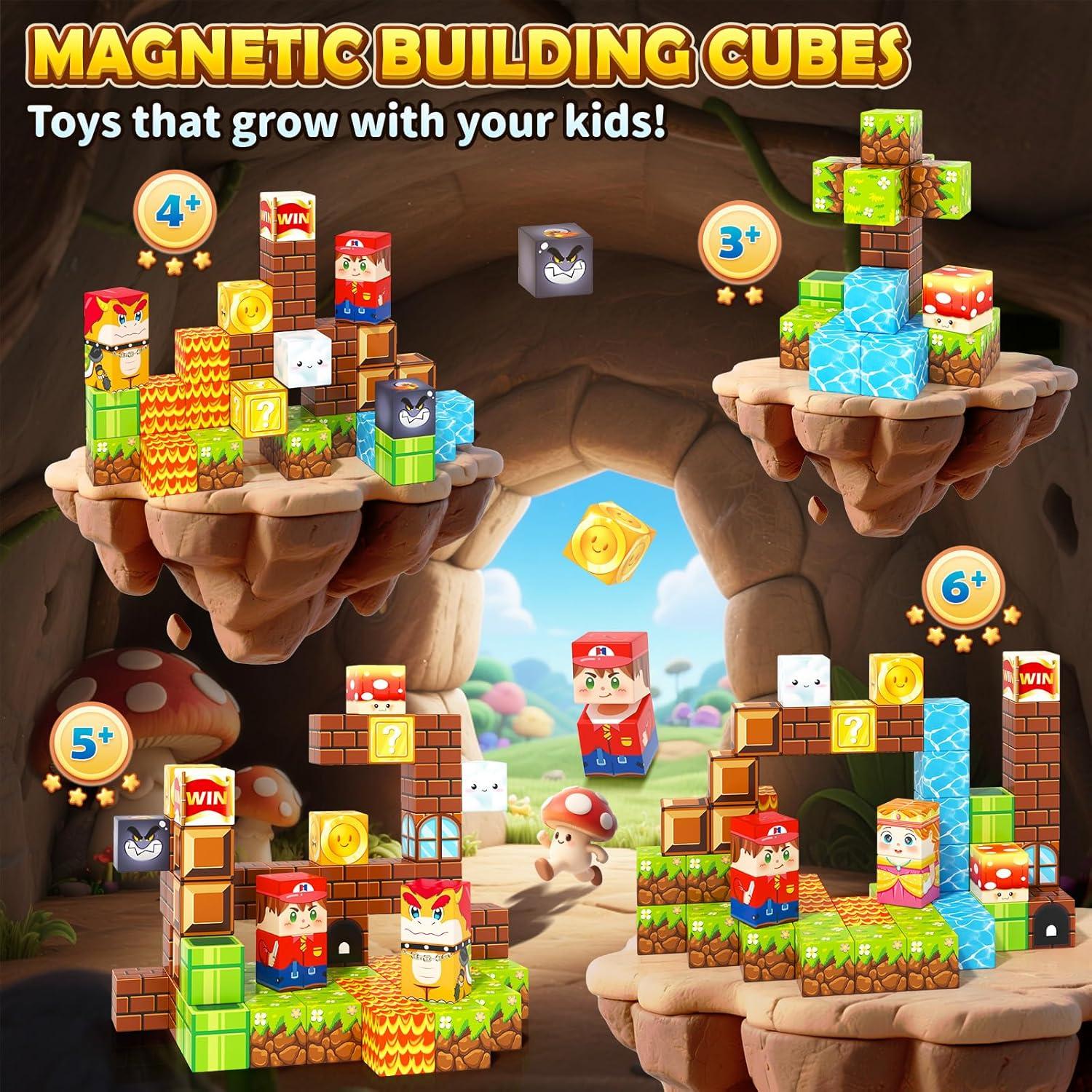 Bloques Magnéticos Portátiles Coodoo - Juguetes STEM para Niños 3+