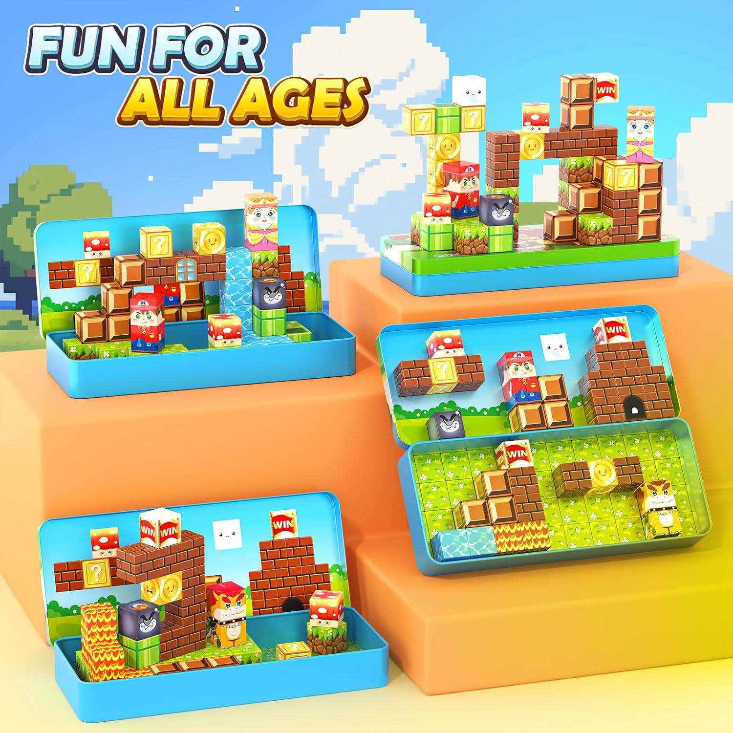 Bloques Magnéticos Portátiles Coodoo - Juguetes STEM para Niños 3+