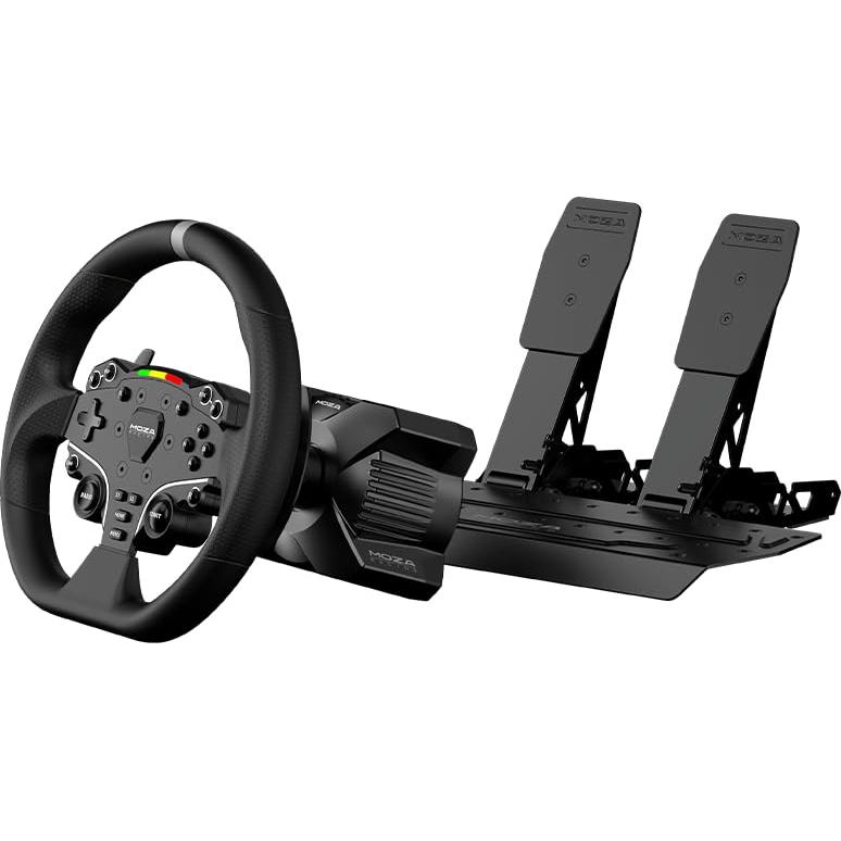 Simulador de Carreras MOZA R3 con Volante y Pedales para PC