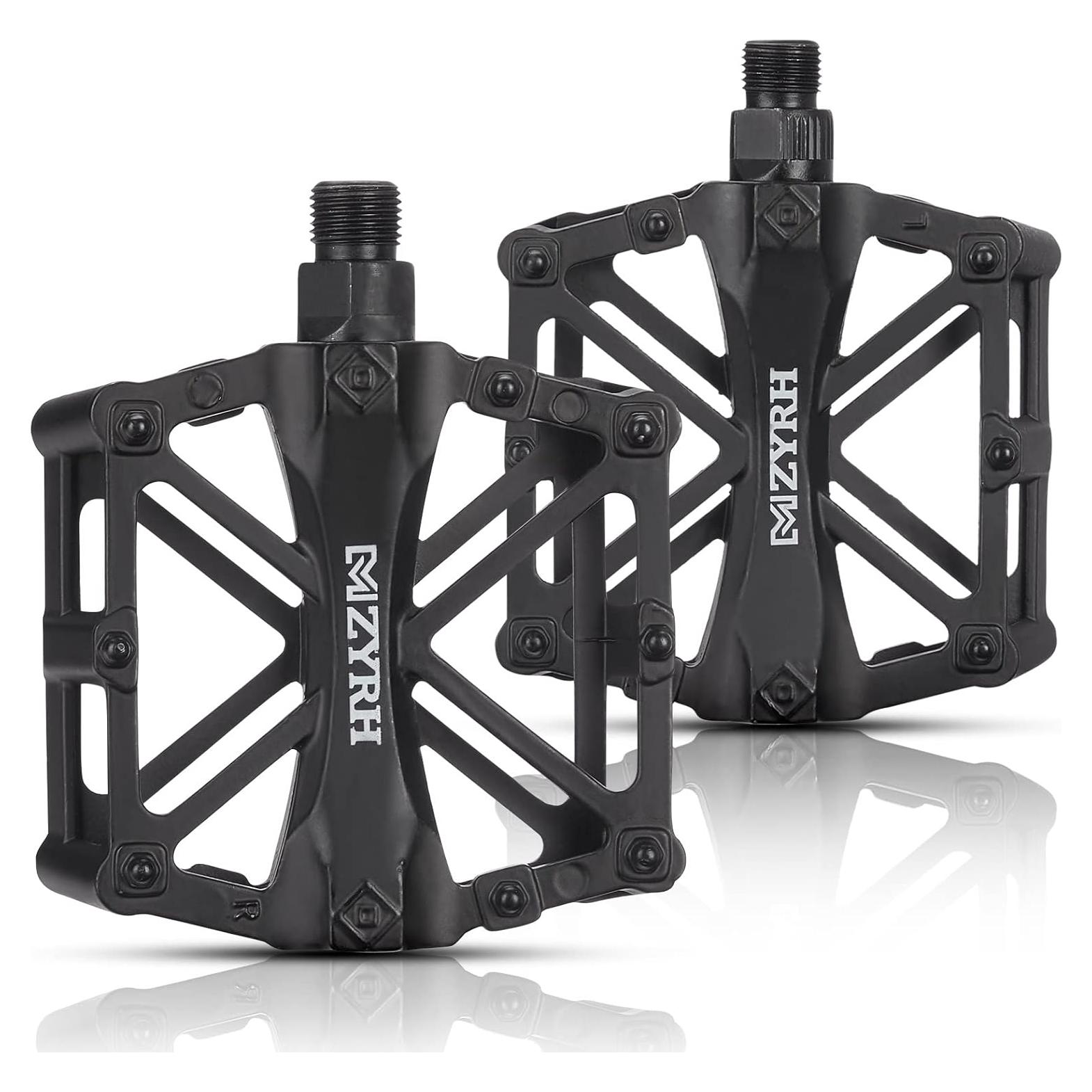 Pedales de Bicicleta KEMIMOTO MTB Planos Aluminio 9/16" Negro