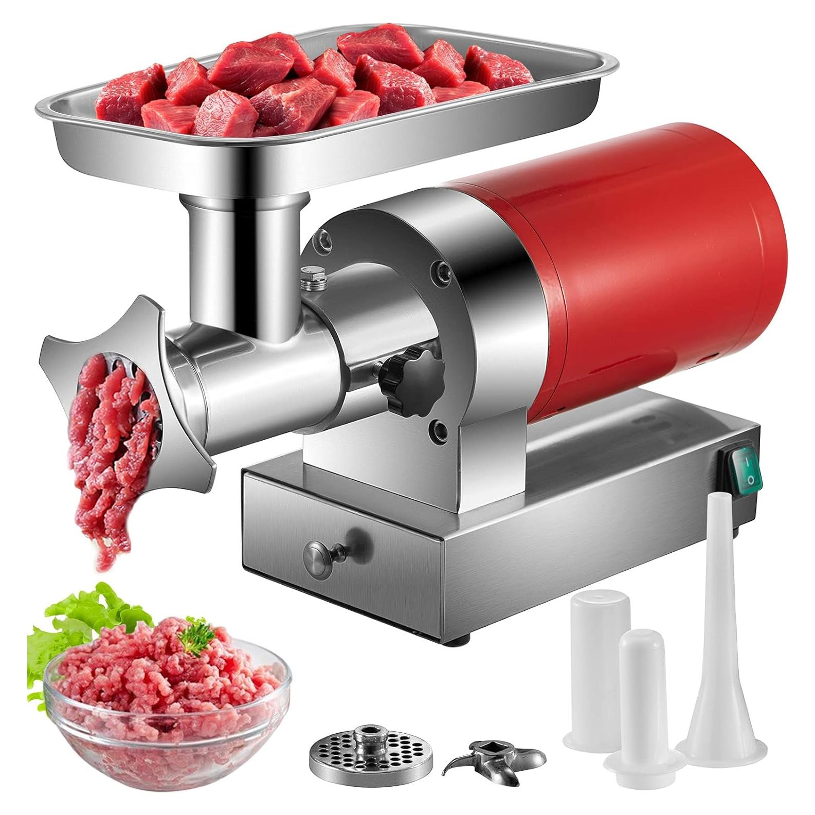 Picadora de Carne Eléctrica VEVOR 1100W 299.37 kg/h Acero Inox