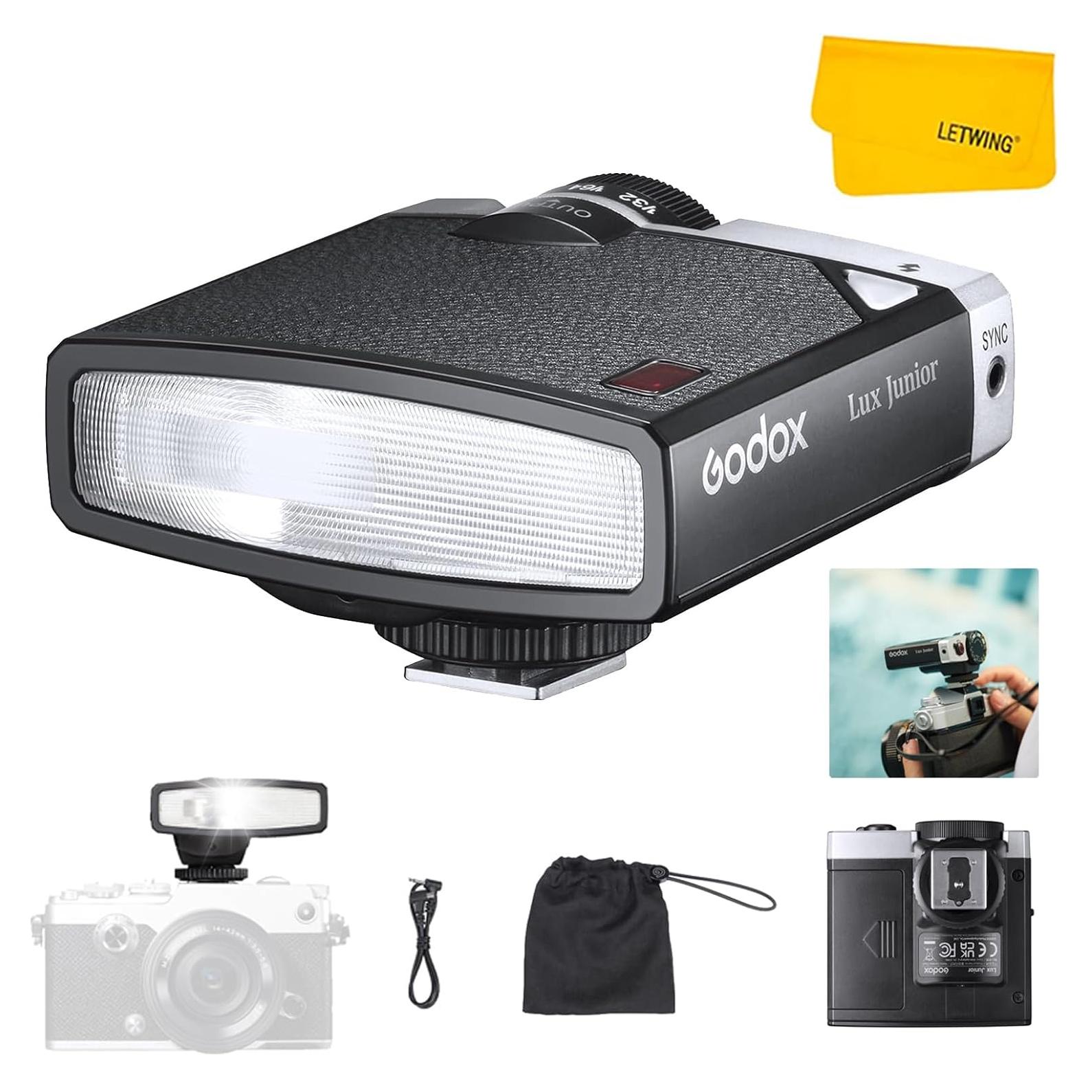 Flash Godox Lux Junior Retro GN12 6000K para Cámara