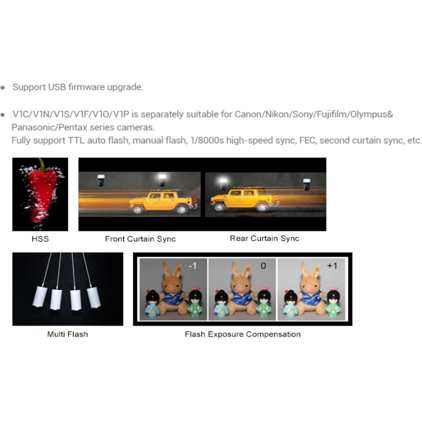 Flash Godox V1-C para Cámara Canon 76Ws TTL 1.5s Reciclaje