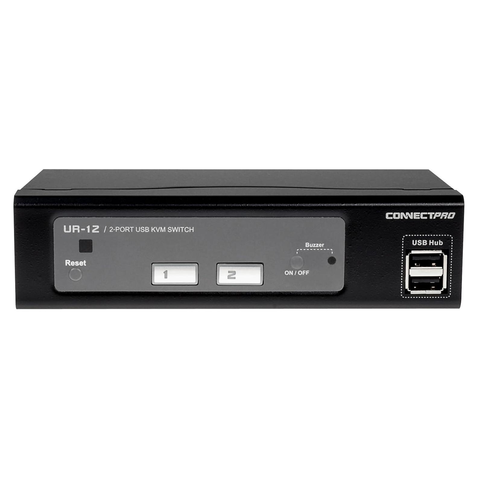 Conmutador KVM USB 2.0 ConnectPRO UR-12 2 Puertos DDC