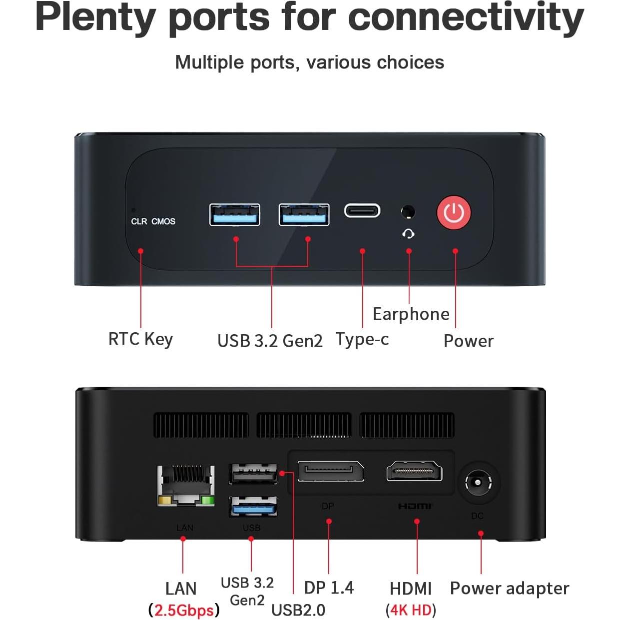 Beelink Mini PC SER5 Ryzen 5 5500U 32GB 500GB SSD 4K