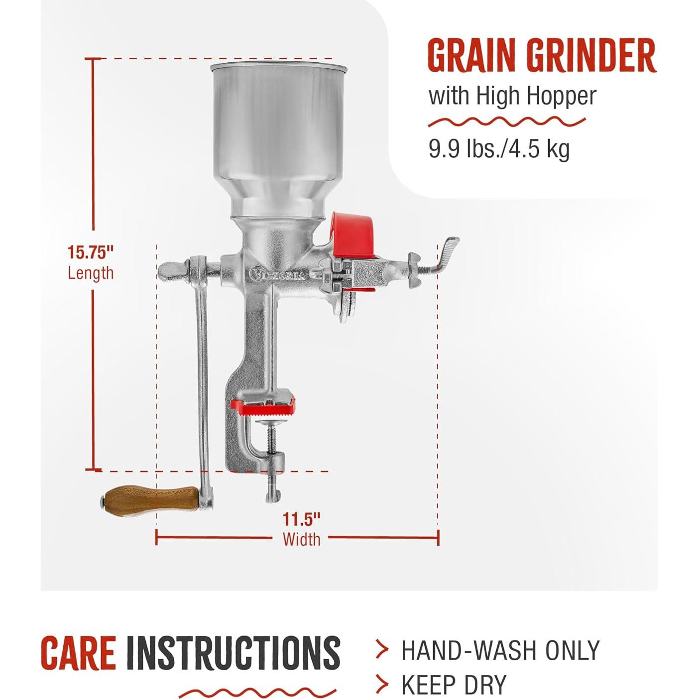 Molino Manual de Hierro Fundido Victoria GRN-100 para Granos