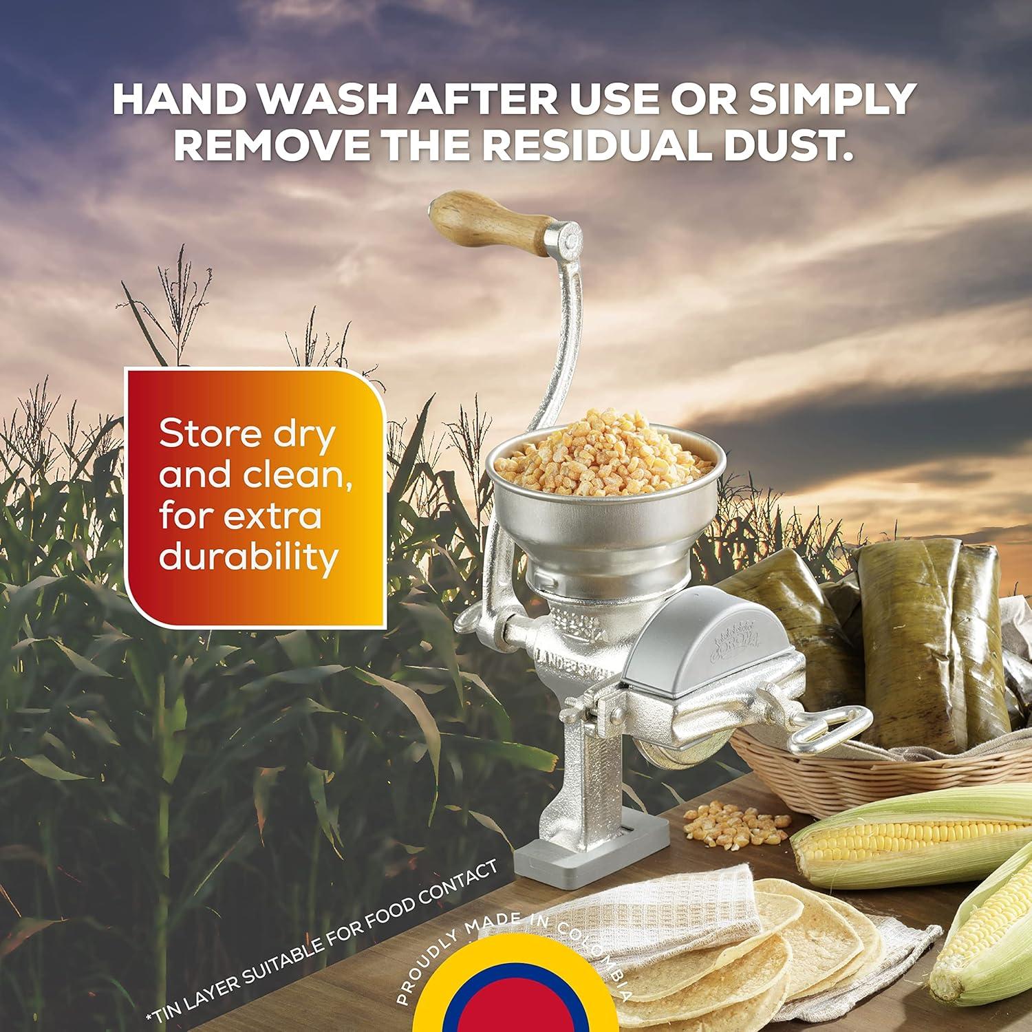 Molinillo de Granos Manual Corona de Hierro Fundido 0.76L