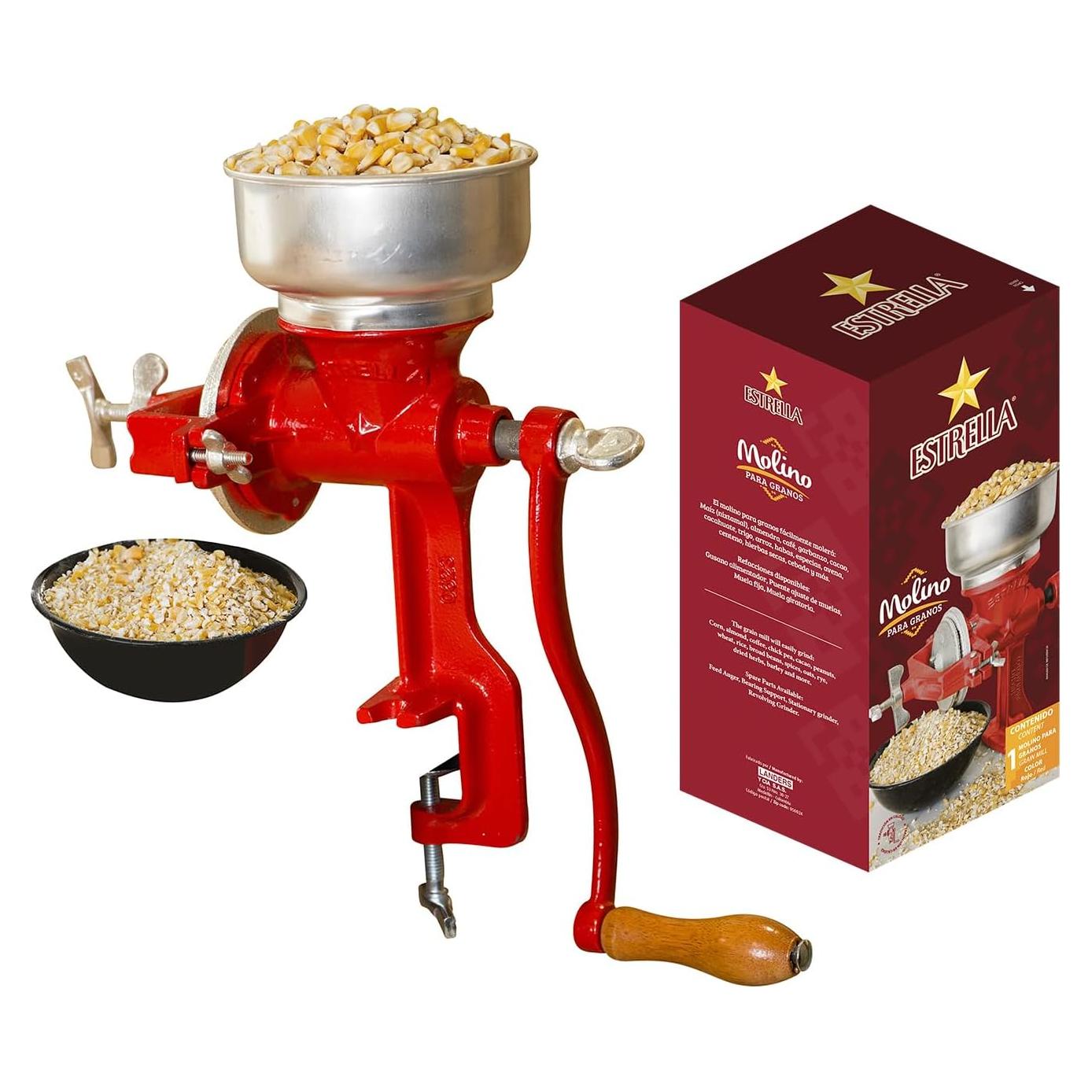 Molinillo Manual de Grano Estrella Universal Hierro Fundido 35.56 cm