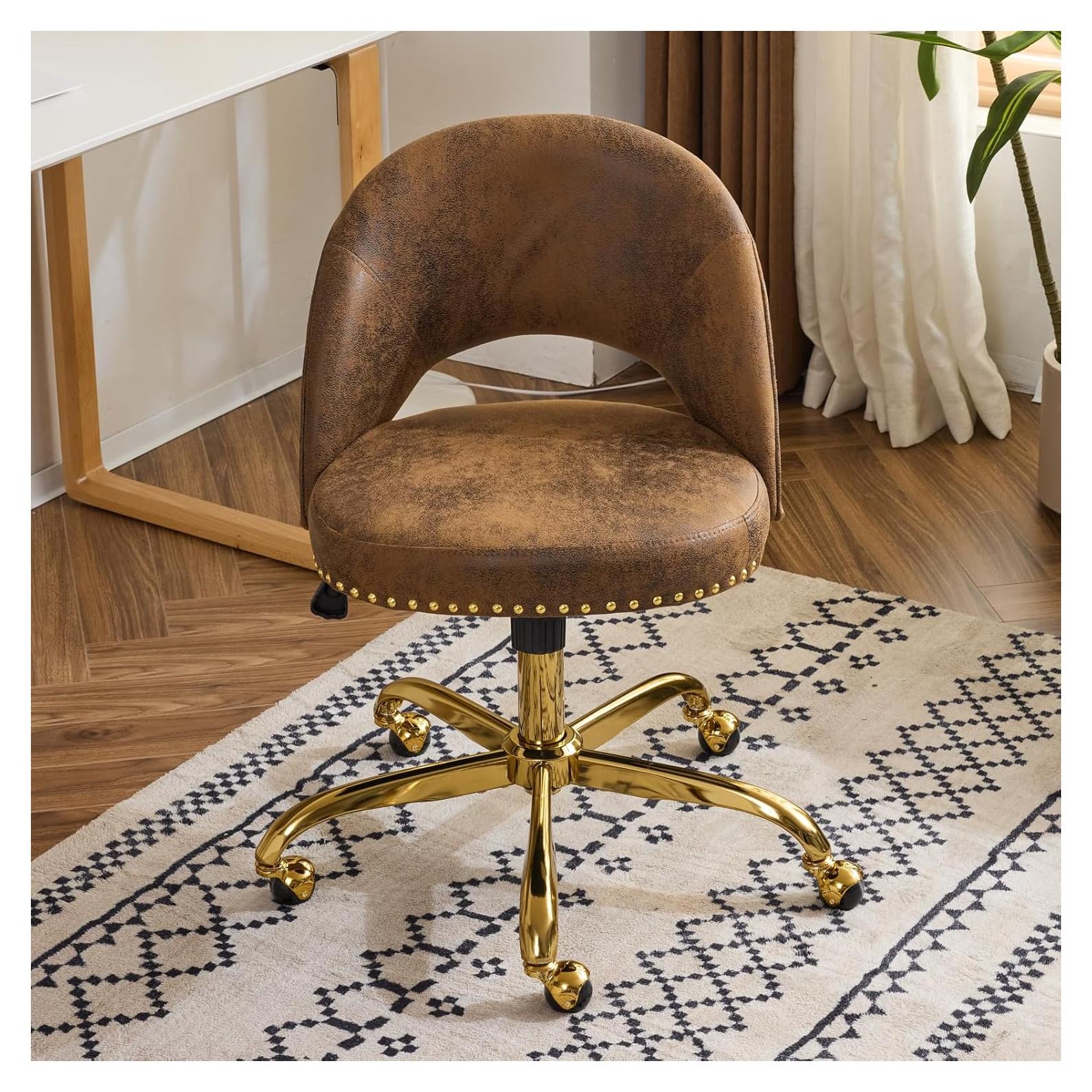 Silla de Oficina VINGLI Moderna de Terciopelo sin Brazos