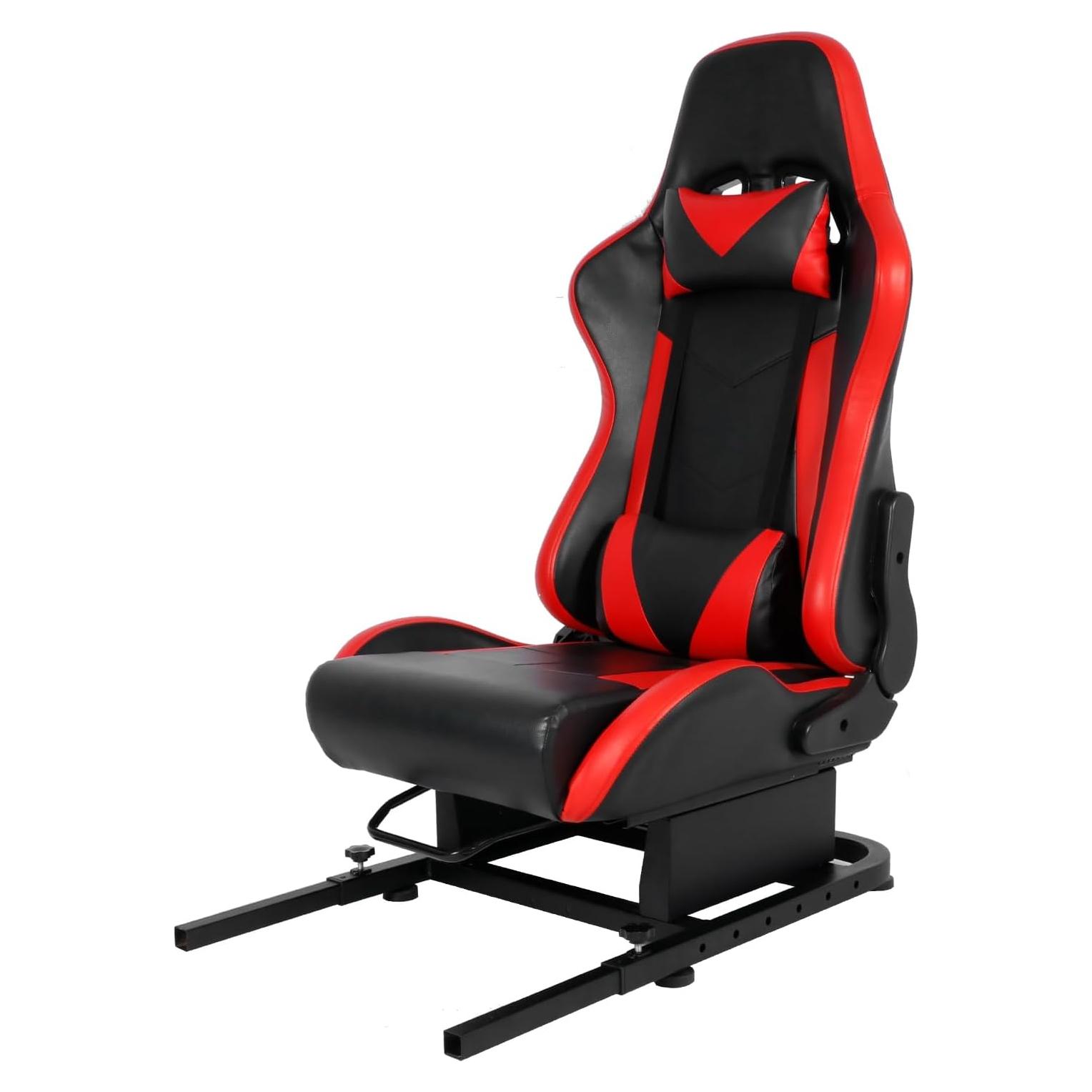 Cockpit de Simulador de Carreras Anman Asiento Rojo Ergonómico