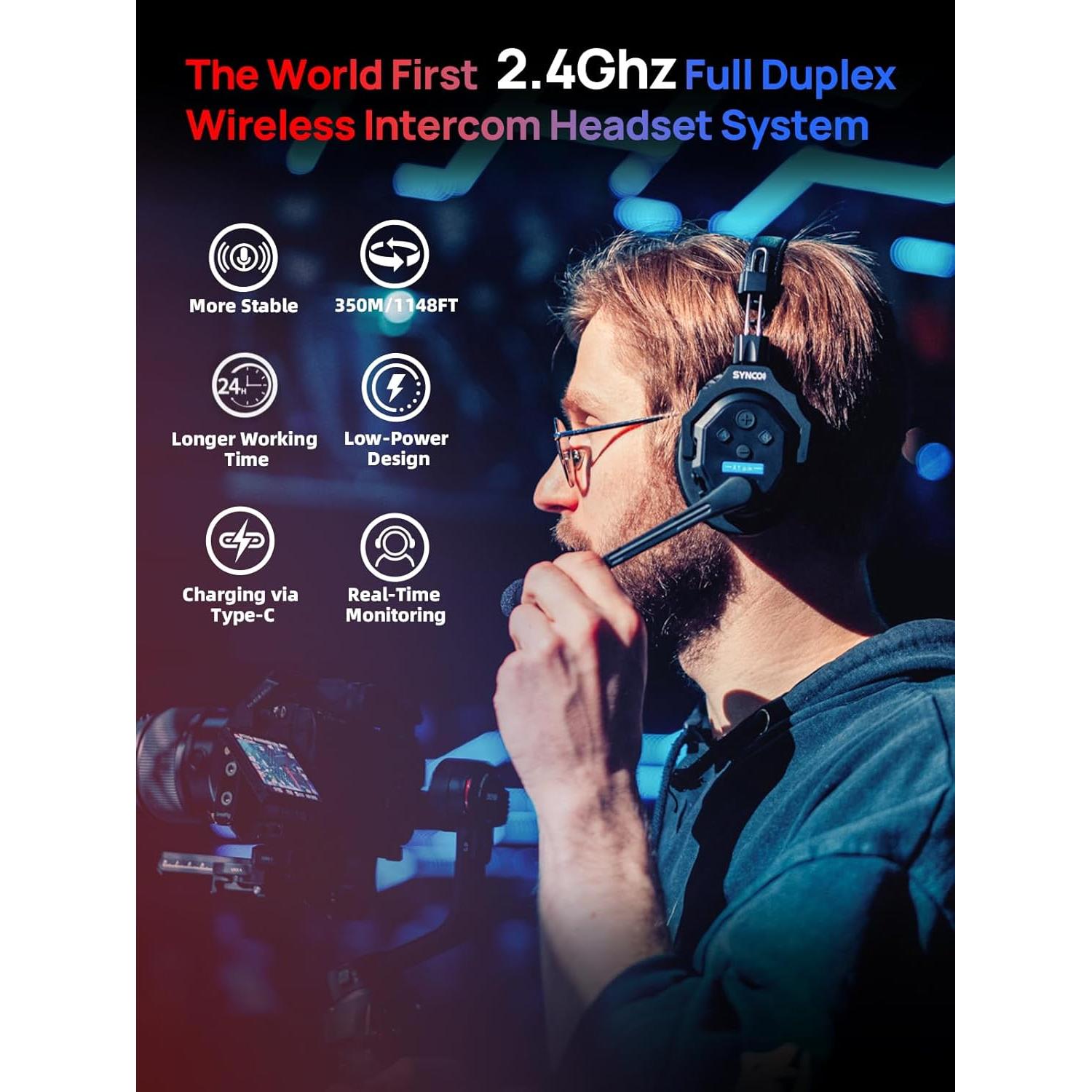 Auriculares Inalámbricos SYNCO XTALK X2 para Comunicación 2 Personas