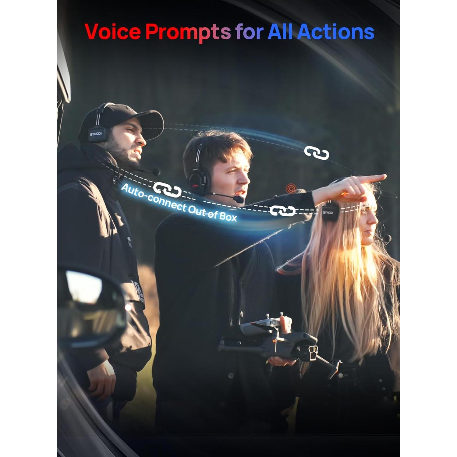 Auriculares Inalámbricos SYNCO XTALK X2 para Comunicación 2 Personas