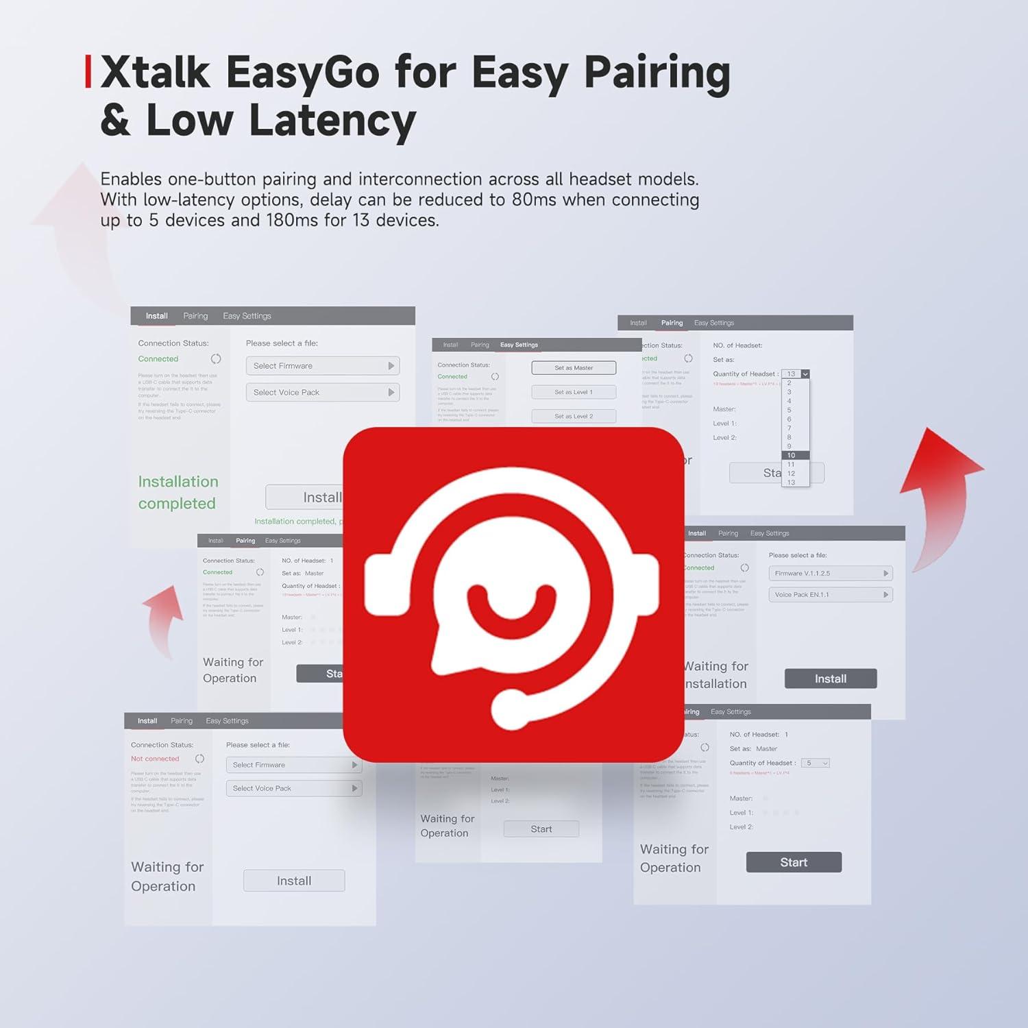 Intercomunicador Inalámbrico SYNCO Xtalk XMax2 con 2 Auriculares