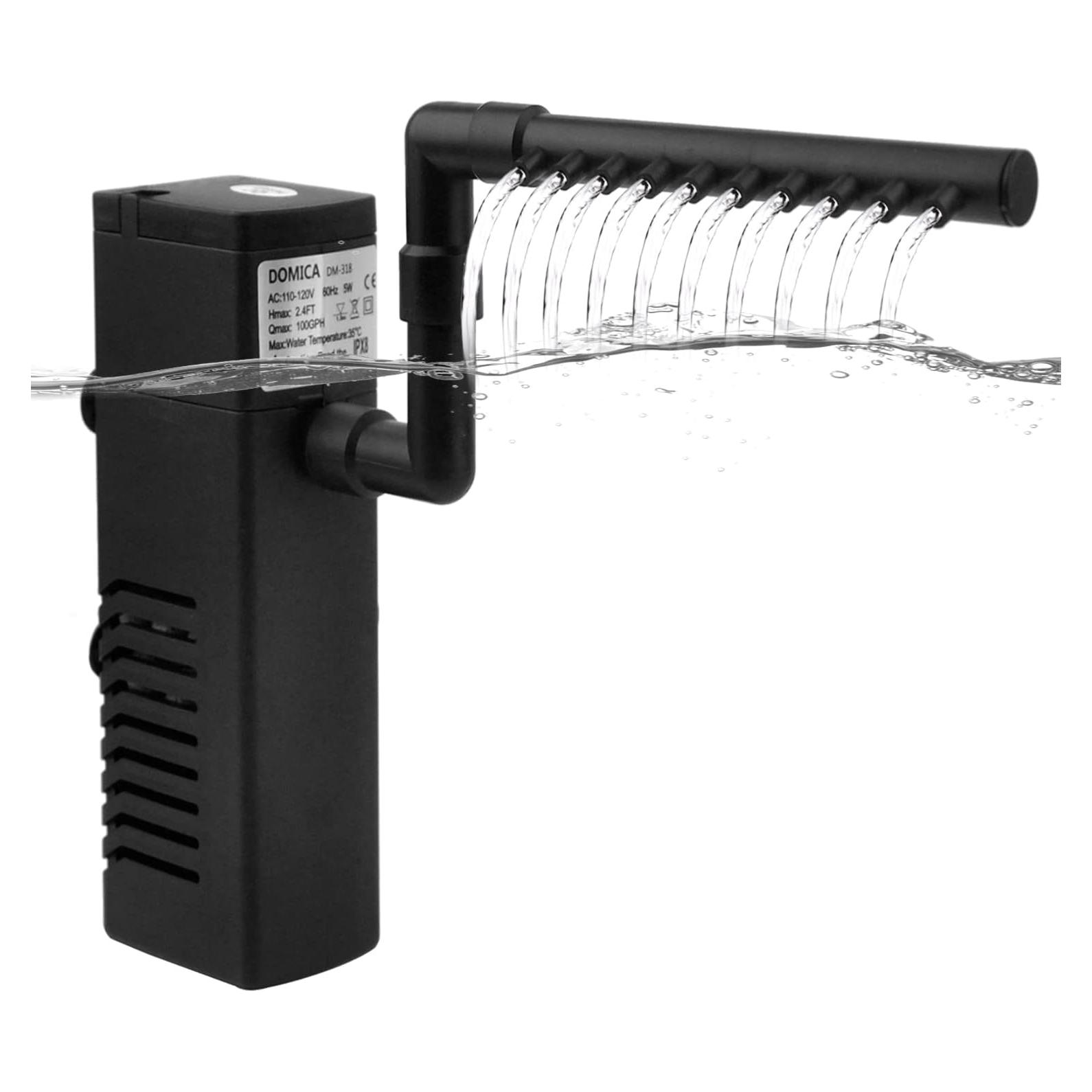 Filtro de Acuario Interno DOMICA 100GPH 5W para 19 a 57L