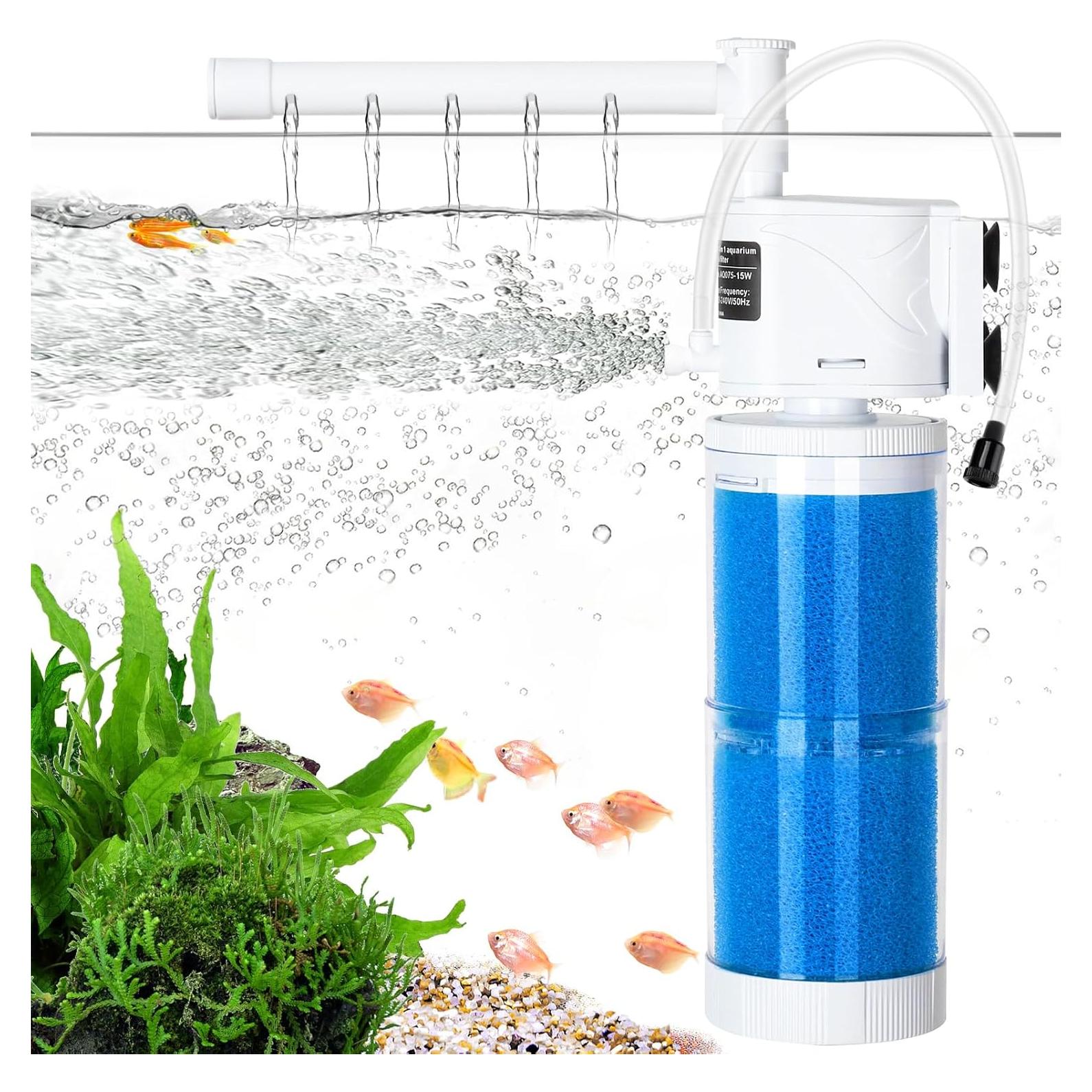 Filtro de Acuario AQQA Whisper 15W para 190-380 Litros