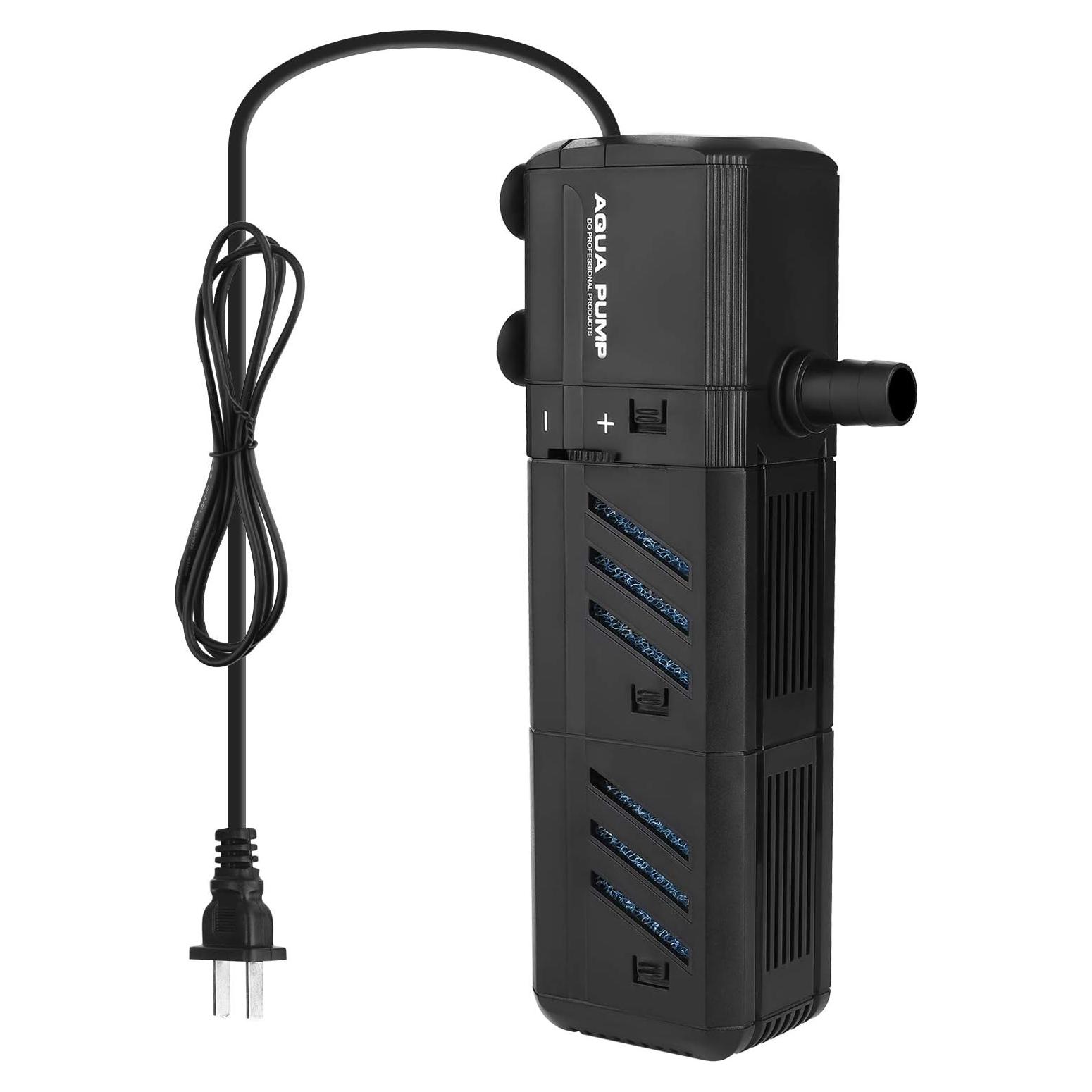 Filtro Interno Acuario NO.17 8W Ajustable 200 GPH 10-50 Galones