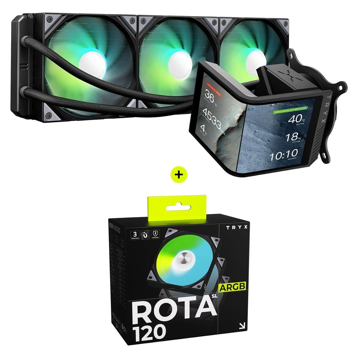 Enfriador AIO TRYX Panorama SE 360mm ARGB Pantalla Curvada