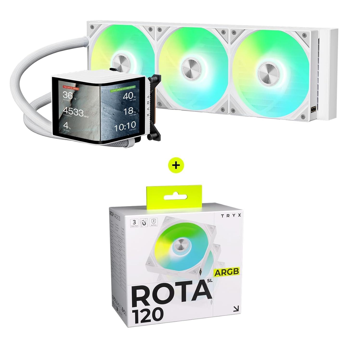 Enfriador AIO TRYX Panorama 360 ARGB Blanca 360mm con Ventiladores