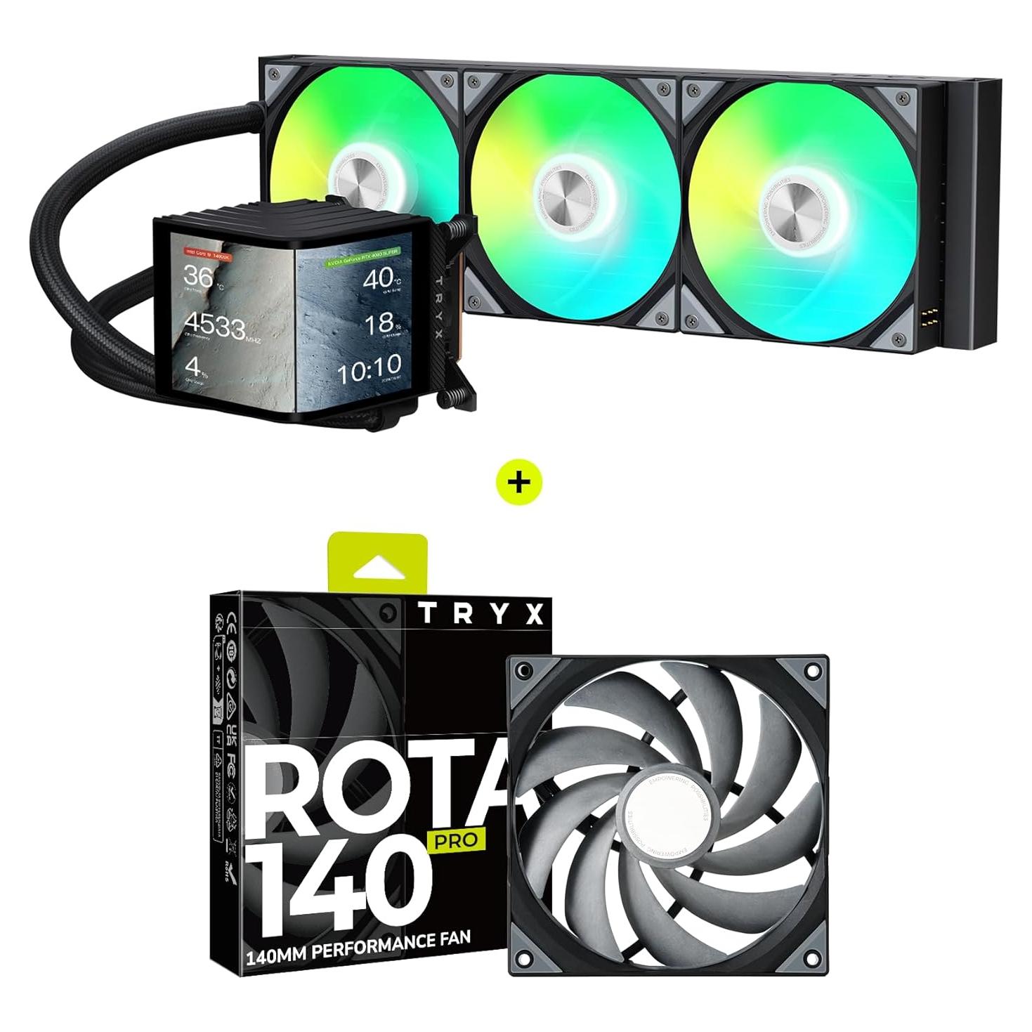 Enfriador AIO TRYX Panorama 360 ARGB 360mm con Ventilador ROTA PRO 140