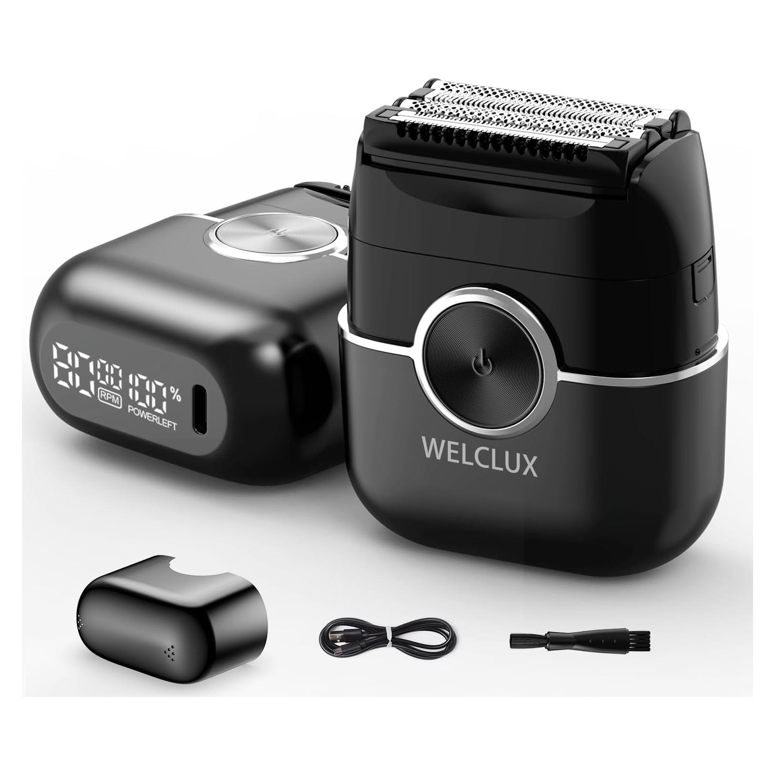 Afeitadora eléctrica Welclux FK-706 con 4 cuchillas y pantalla LED