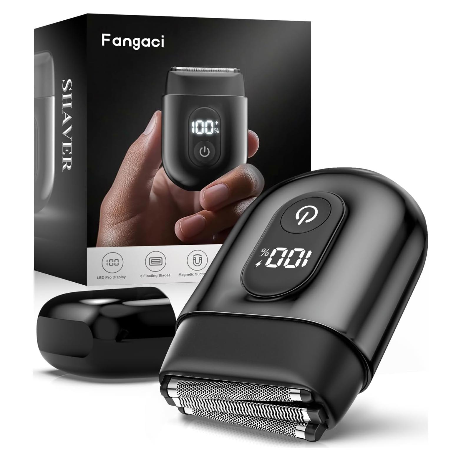 Afeitadora eléctrica de lámina Fangaci con pantalla LED IPX7