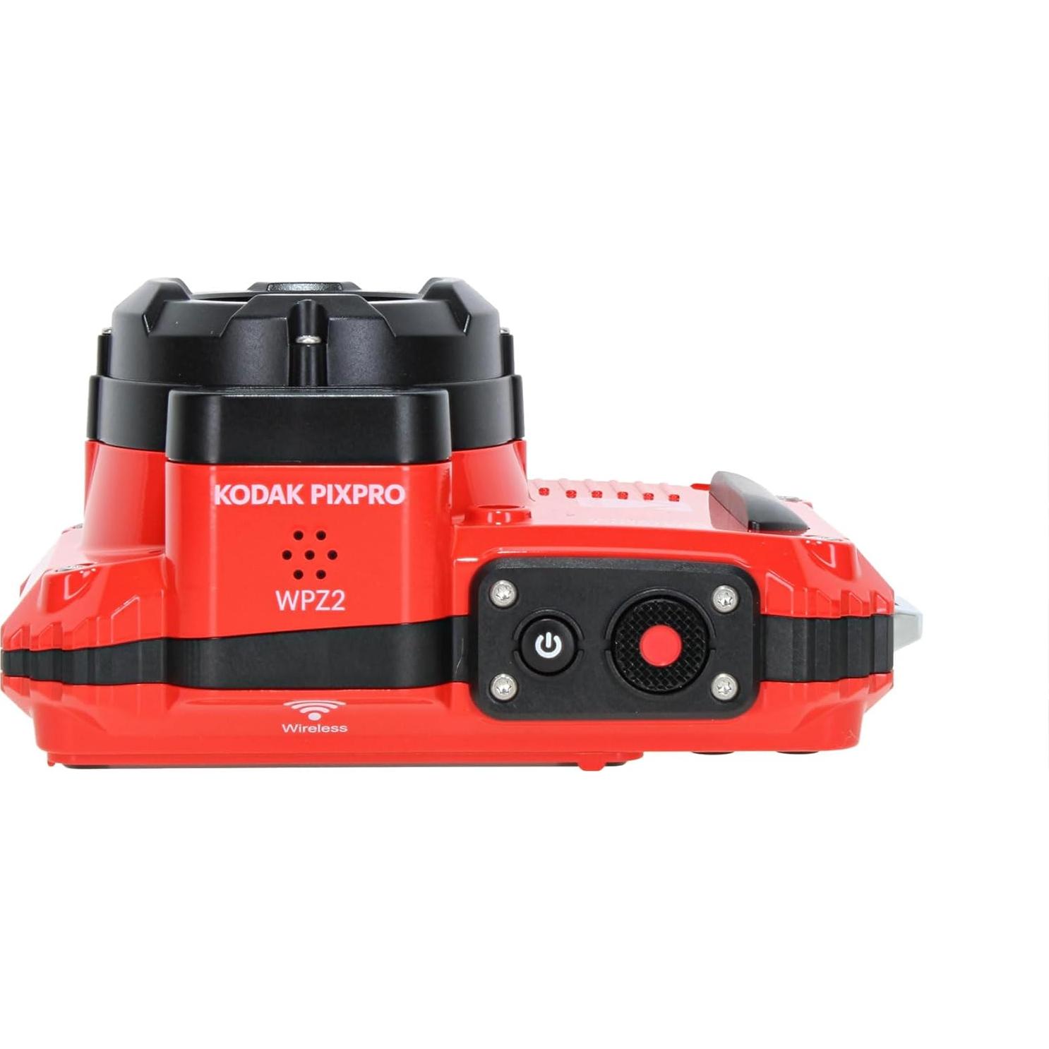 Cámara Digital KODAK PIXPRO WPZ2 16MP Resistente al Agua Rojo