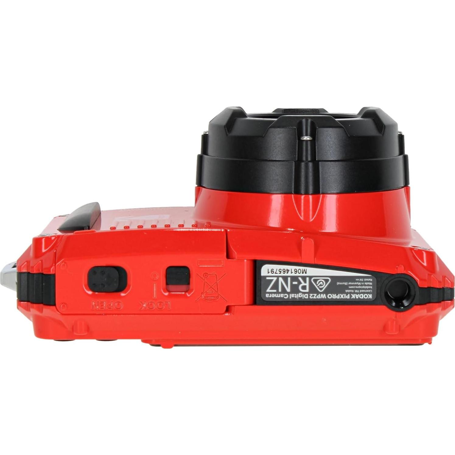 Cámara Digital KODAK PIXPRO WPZ2 16MP Resistente al Agua Rojo