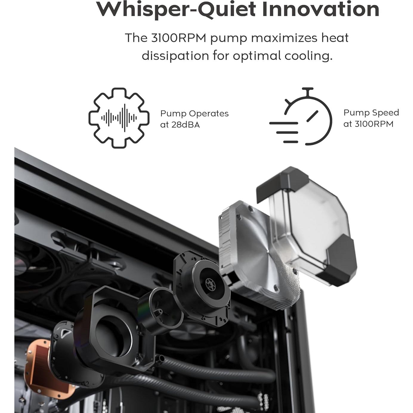 Enfriador de CPU líquido AIO Montech HyperFlow Silent 360mm