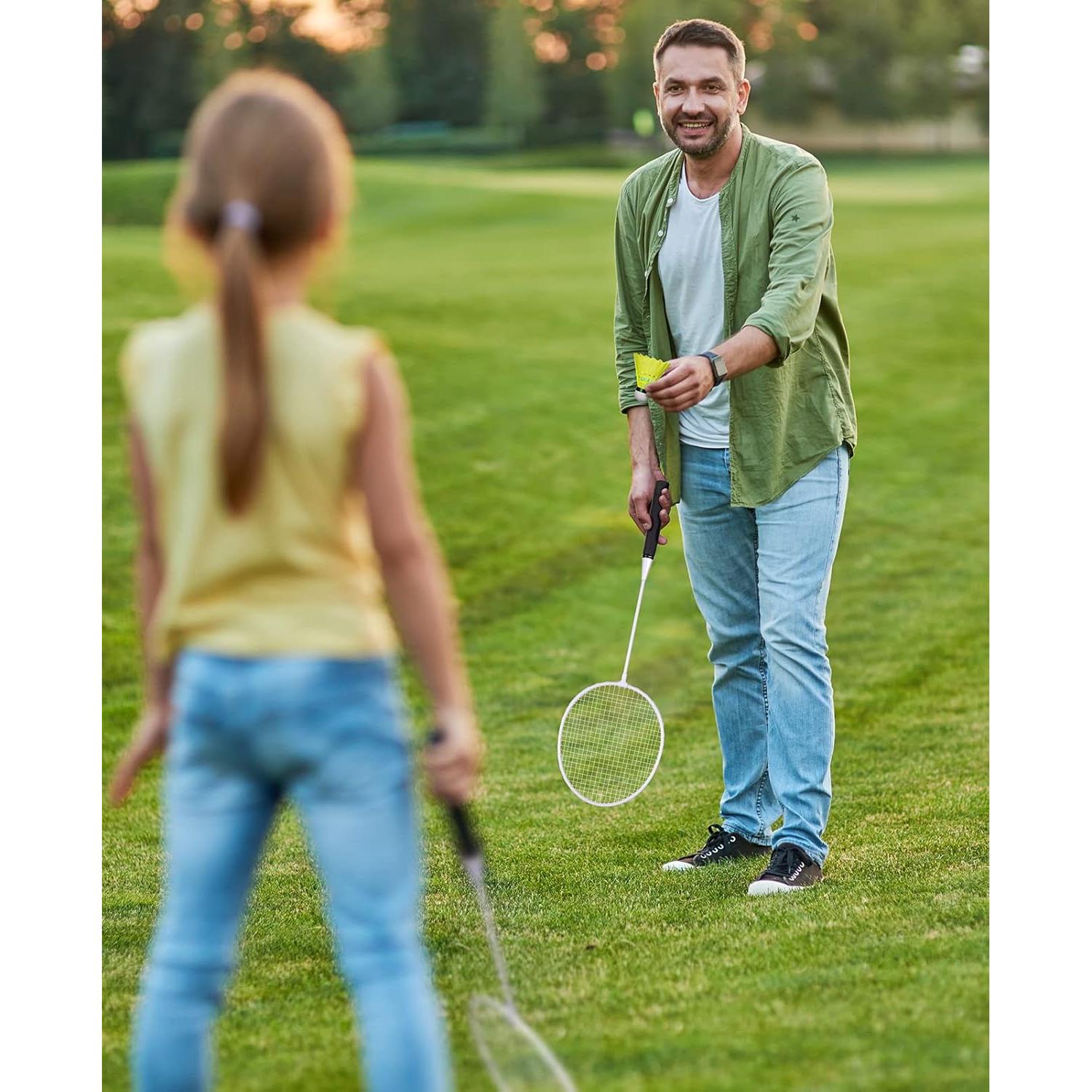 Juego de Bádminton AboveGenius con 6 Raquetas y 6 Volantes