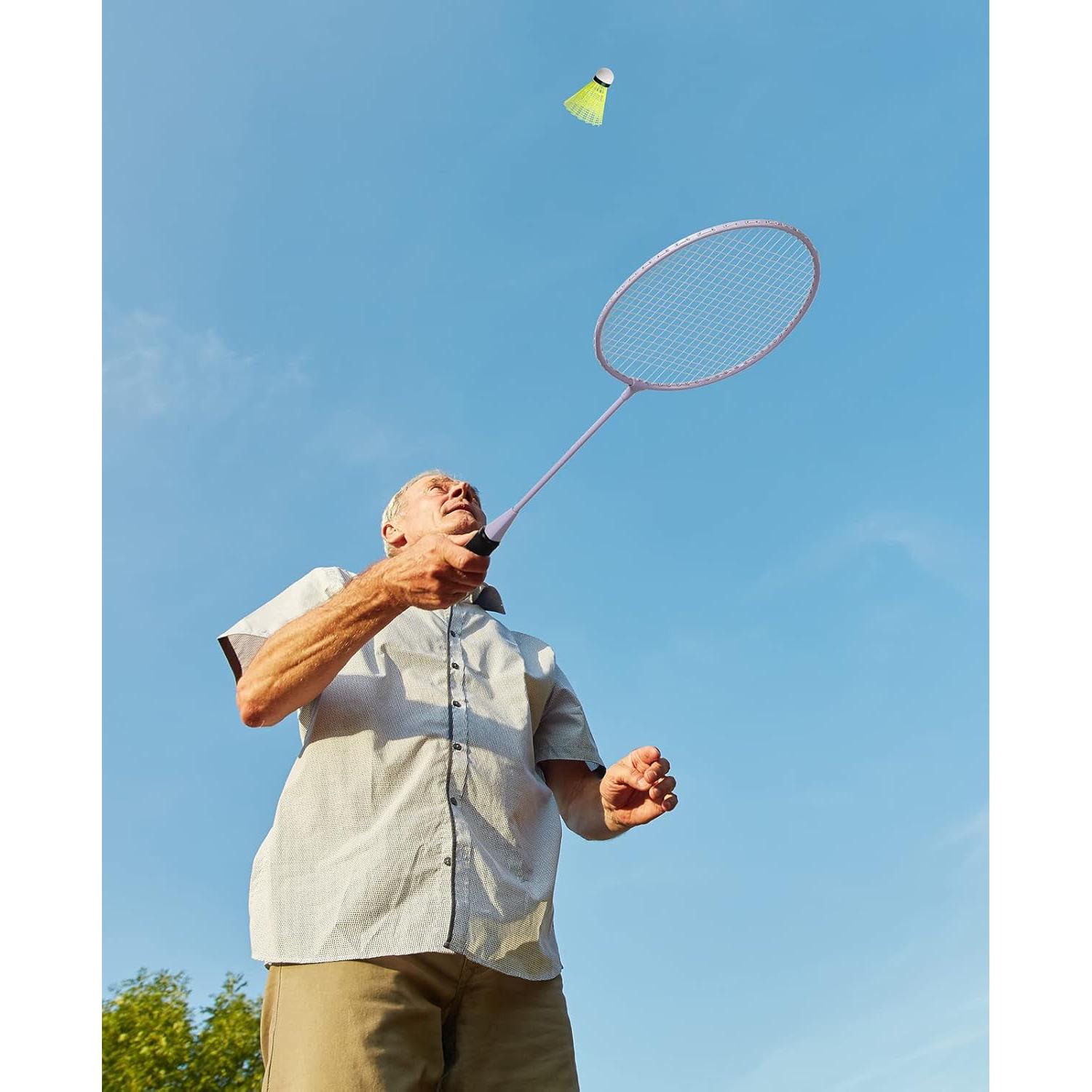 Juego de Bádminton AboveGenius con 6 Raquetas y 6 Volantes
