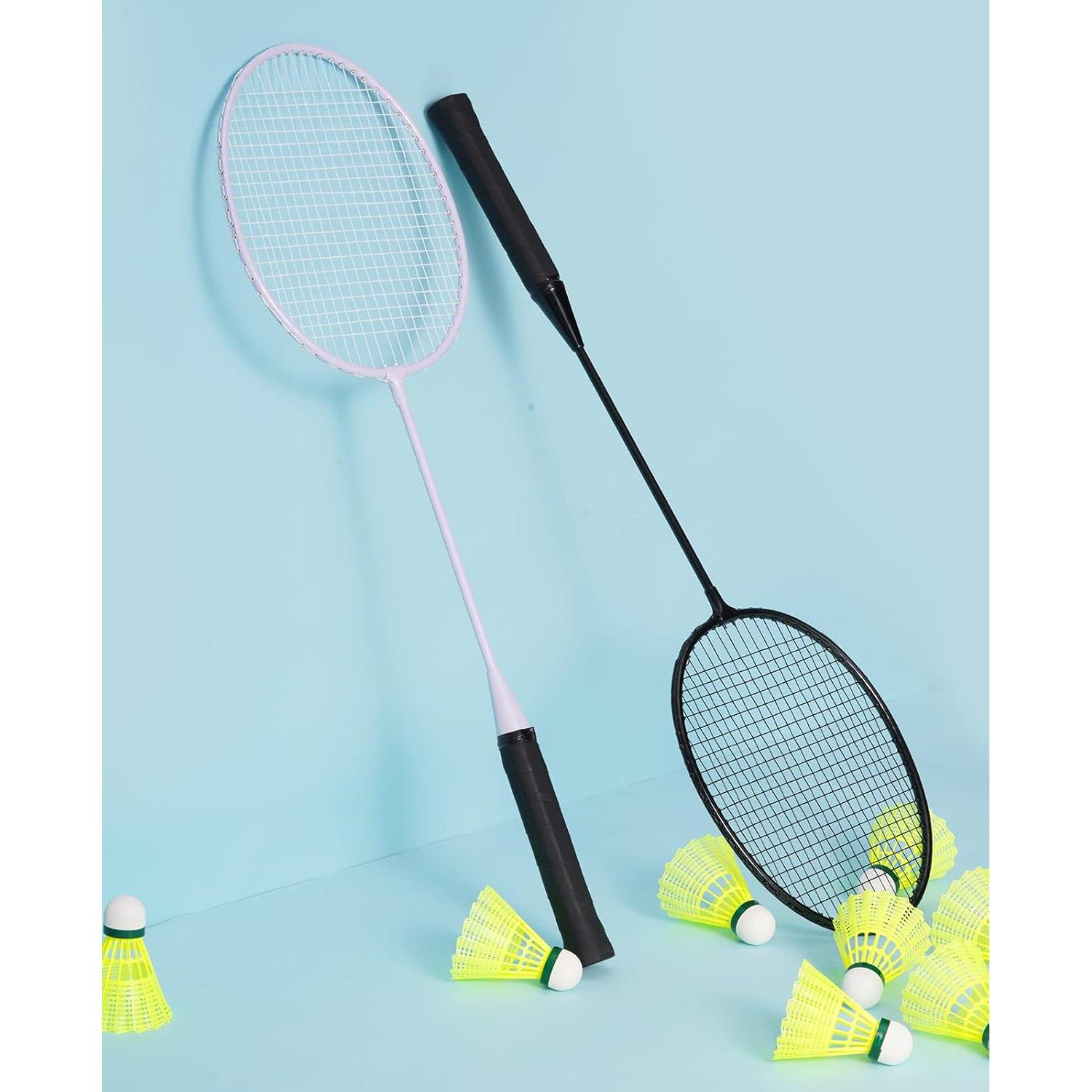 Juego de Bádminton AboveGenius con 6 Raquetas y 6 Volantes