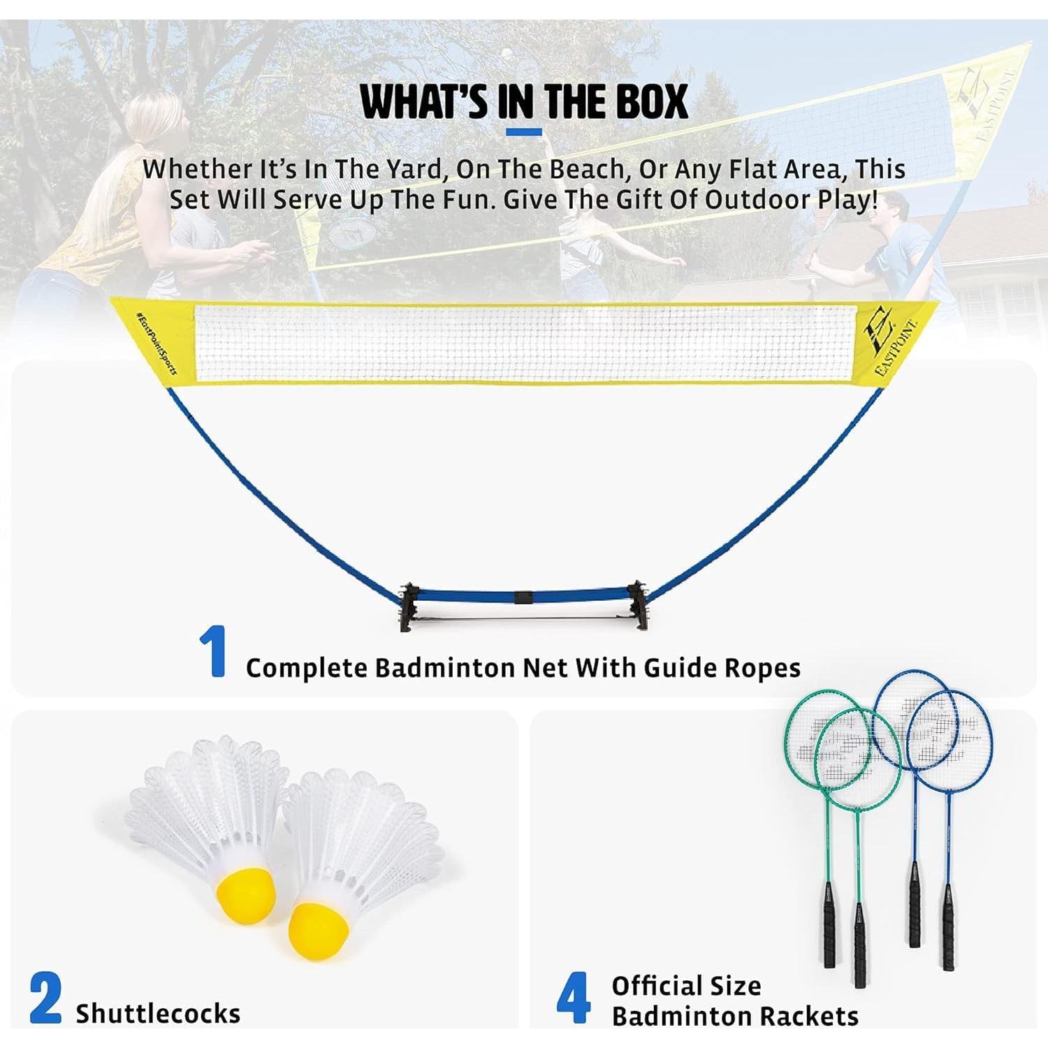 Conjunto de bádminton EastPoint Sports - Fácil Instalación