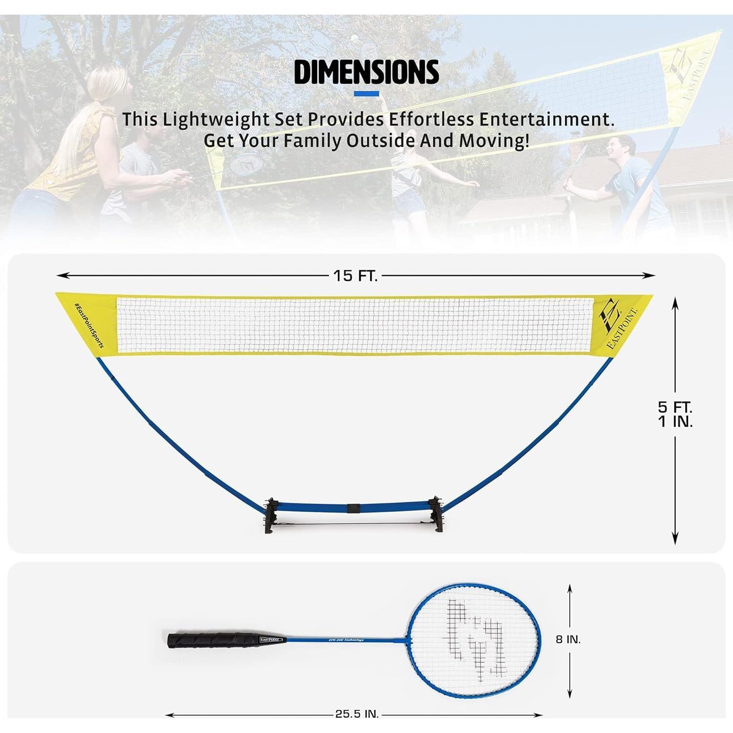 Conjunto de bádminton EastPoint Sports - Fácil Instalación