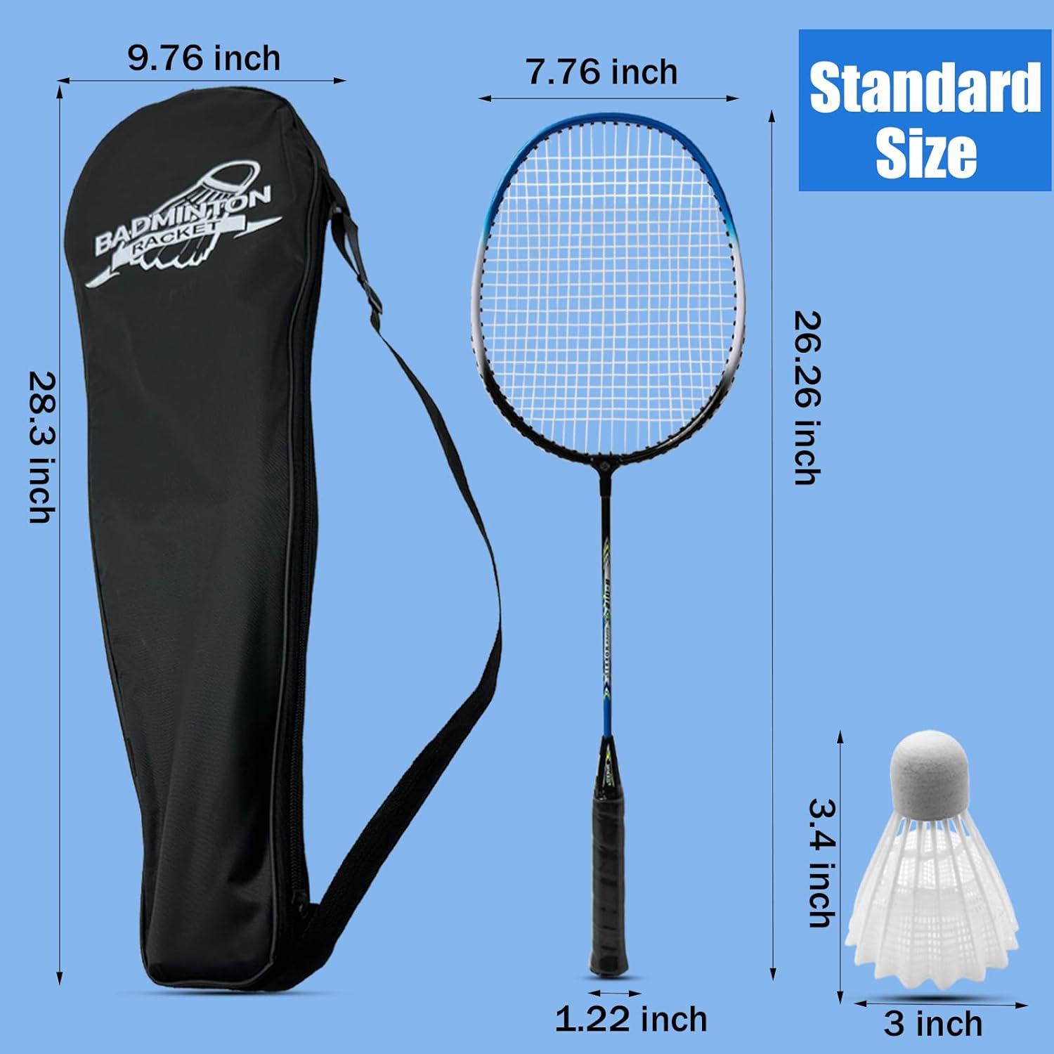 Juego de Raquetas de Bádminton Magicorange 4 Piezas con Bolsa