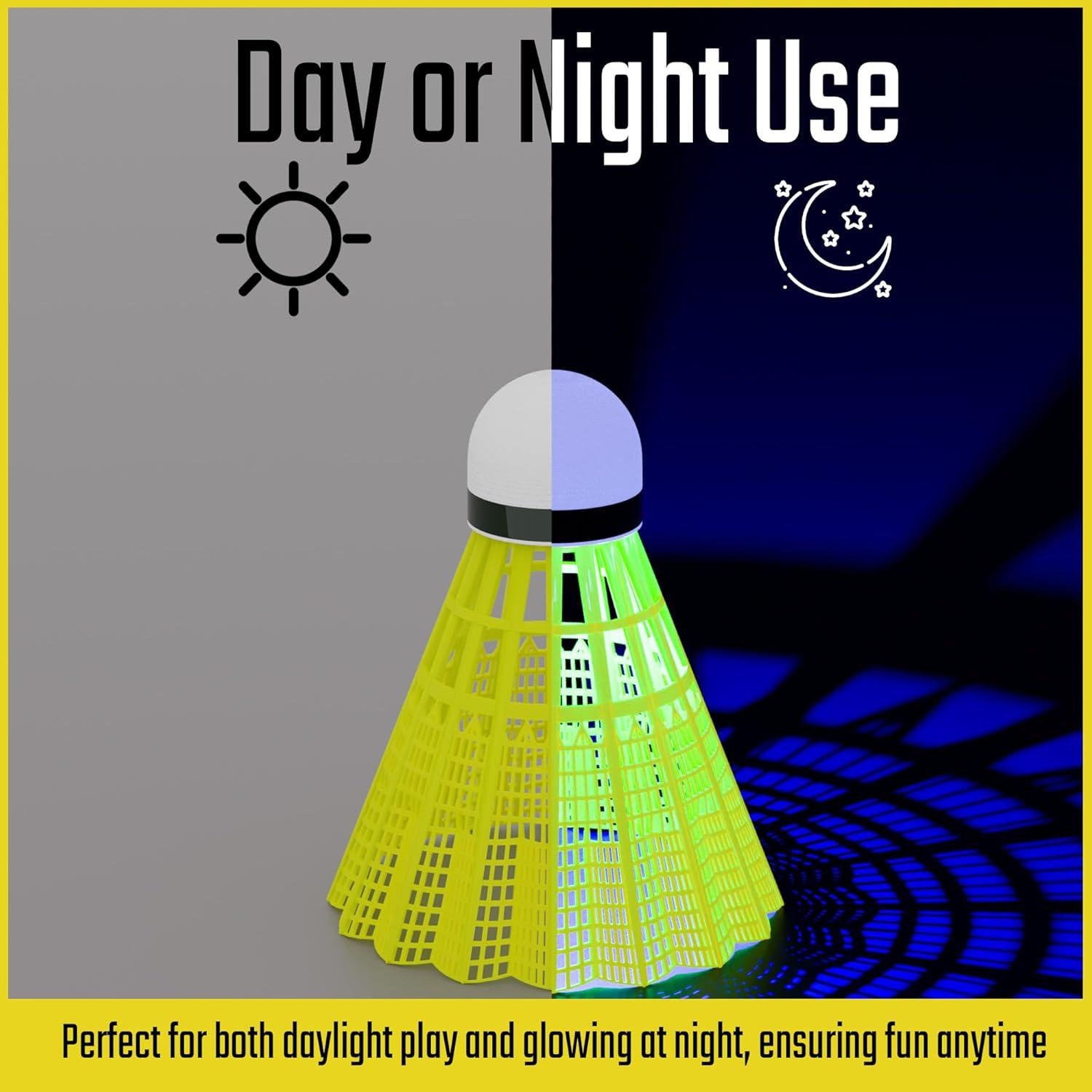 Volantes de Bádminton LED EAGLES - Paquete de 5 Nylon Brillantes