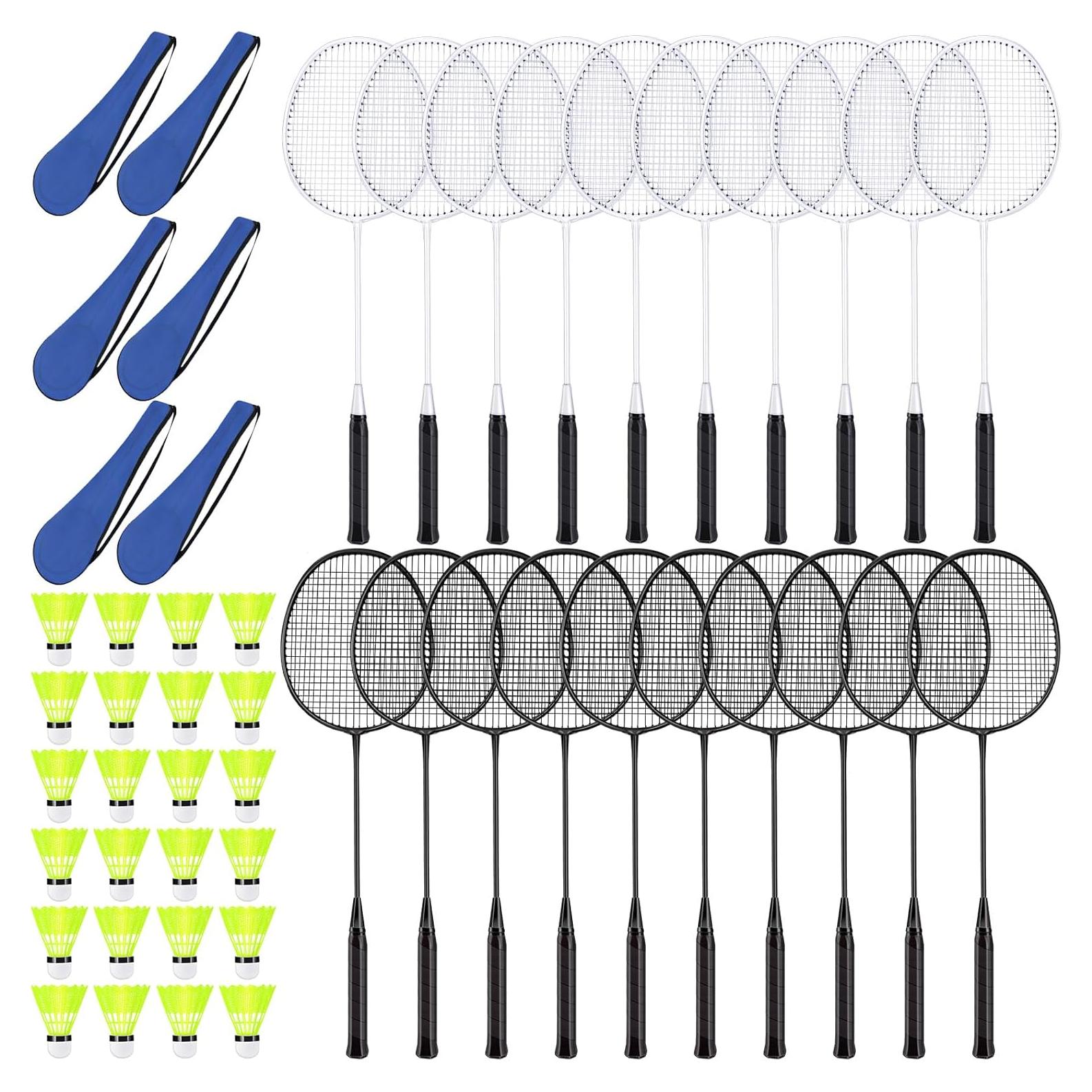 Set de Bádminton Chitidr 20 Raquetas 24 Volantes y 6 Bolsas
