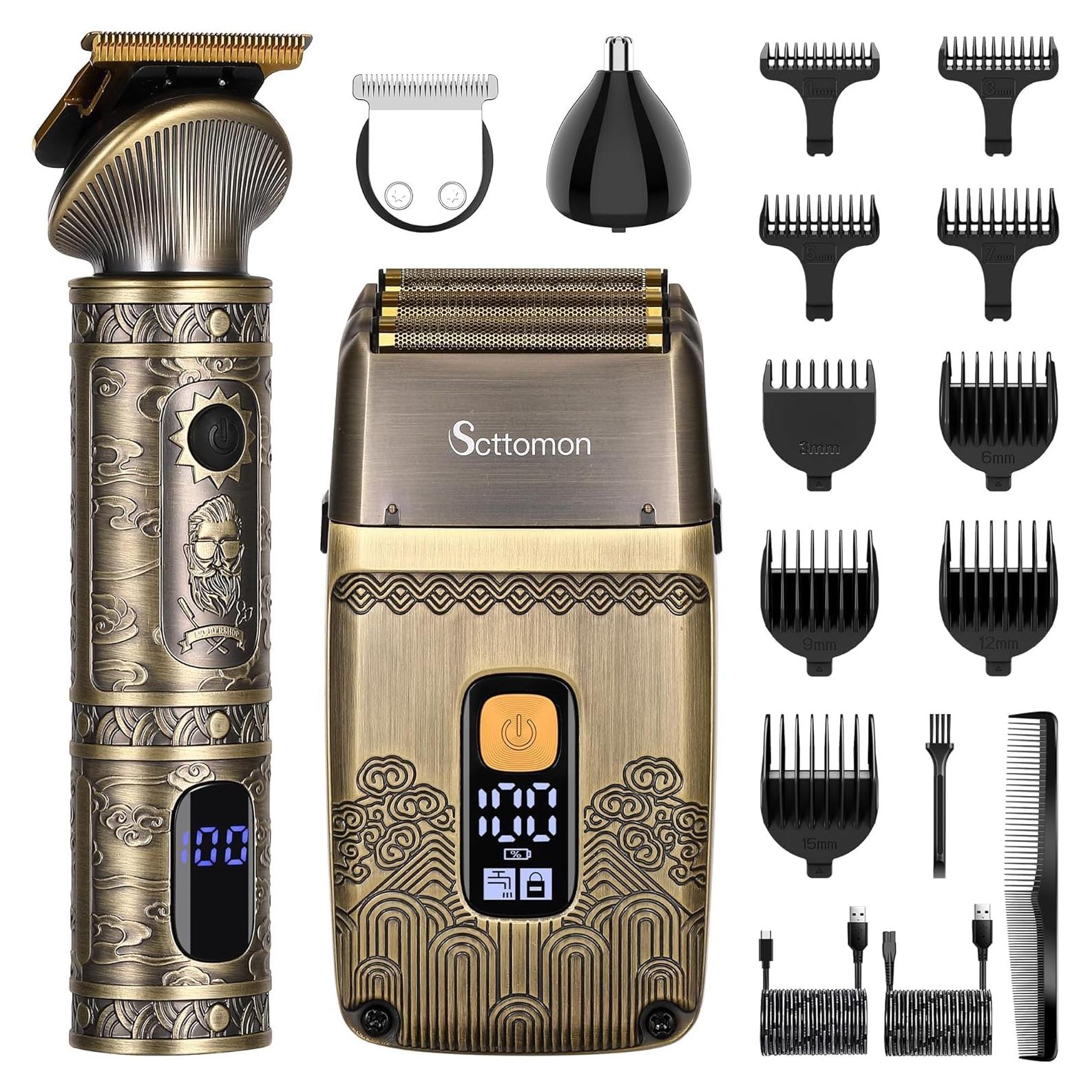 Kit de Recortadora y Afeitadora Scttomon H202 Inalámbrico