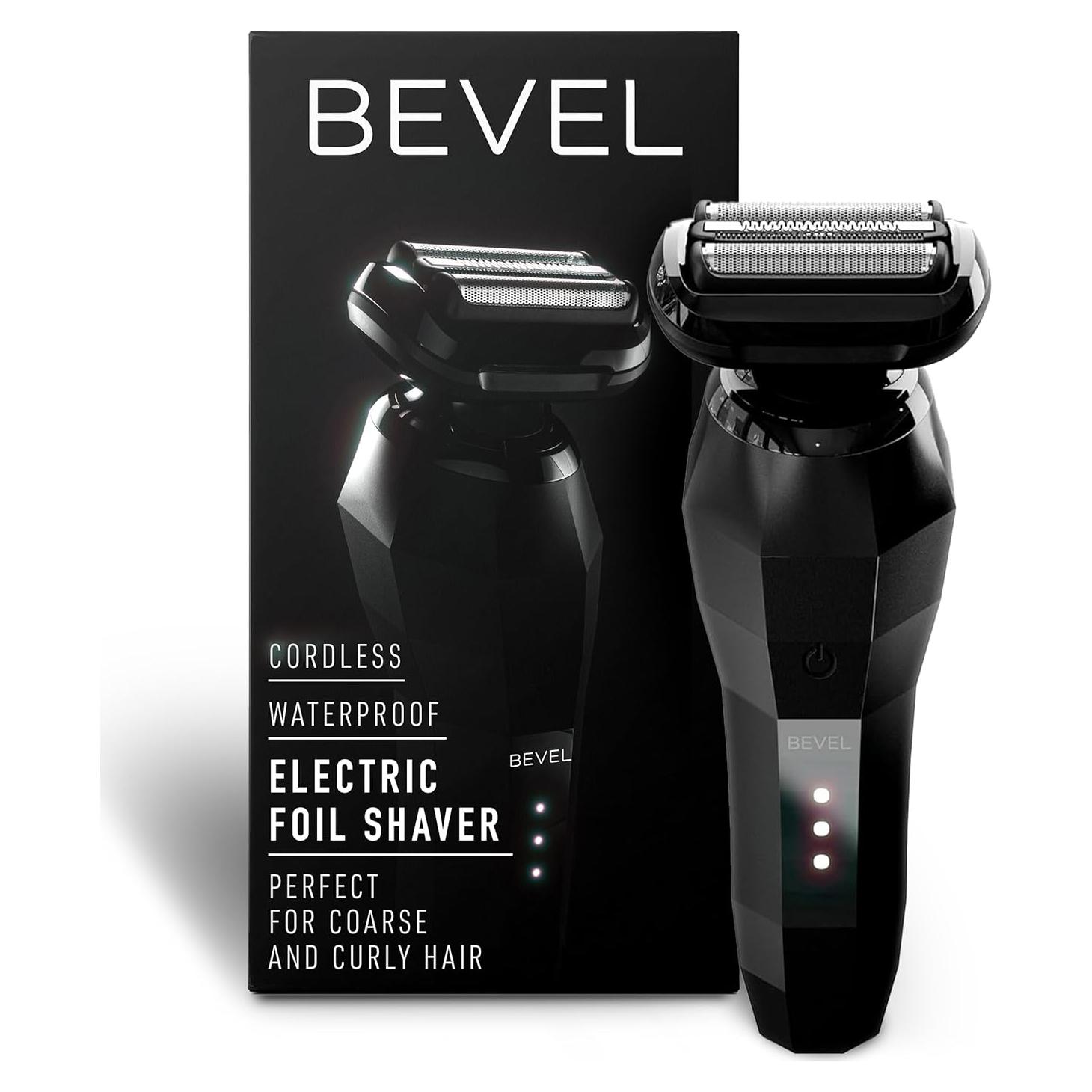 Afeitadora Eléctrica Bevel para Hombres, Impermeable, Carga Rápida