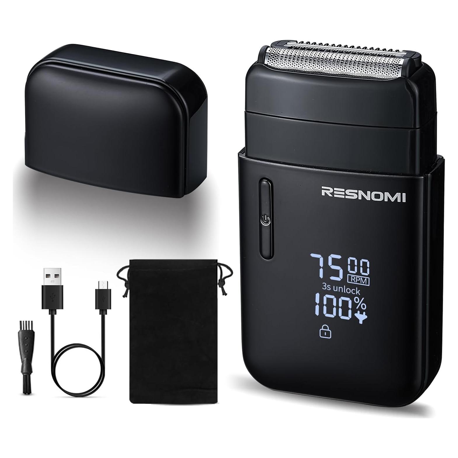 Afeitadora Eléctrica RESNOMI para Hombres, IPX7, 2 Cuchillas