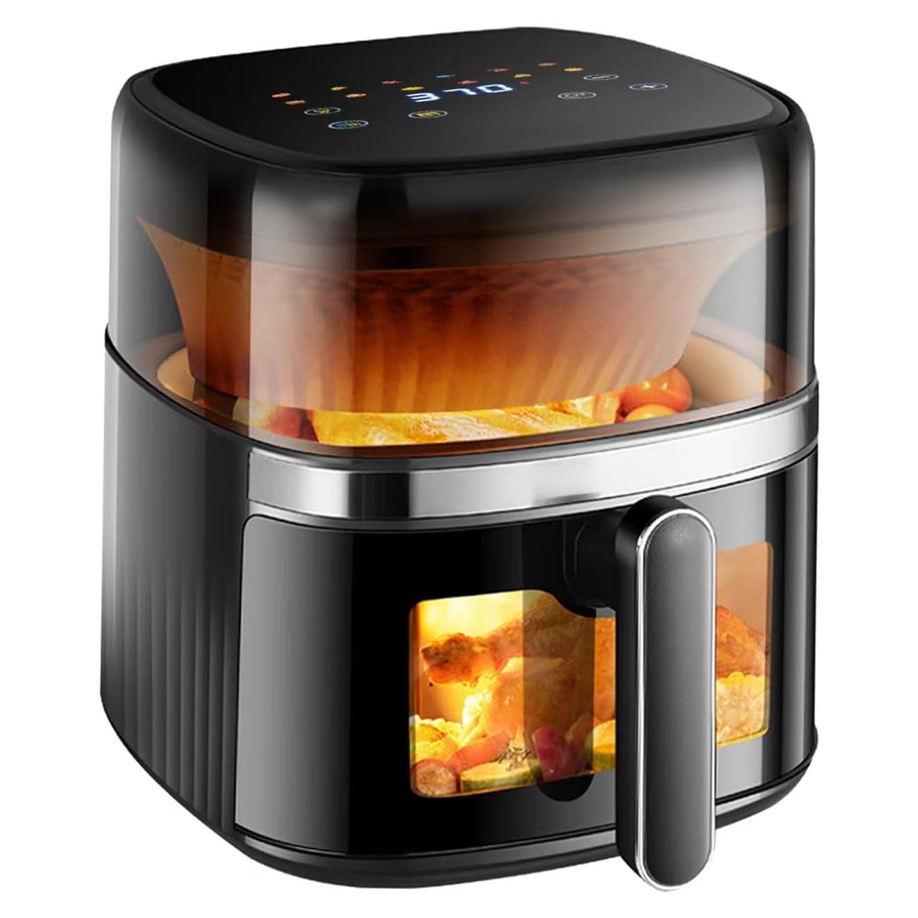 Horno Tostador Freidora de Aire T&Jero 6 QT Acero Inoxidable