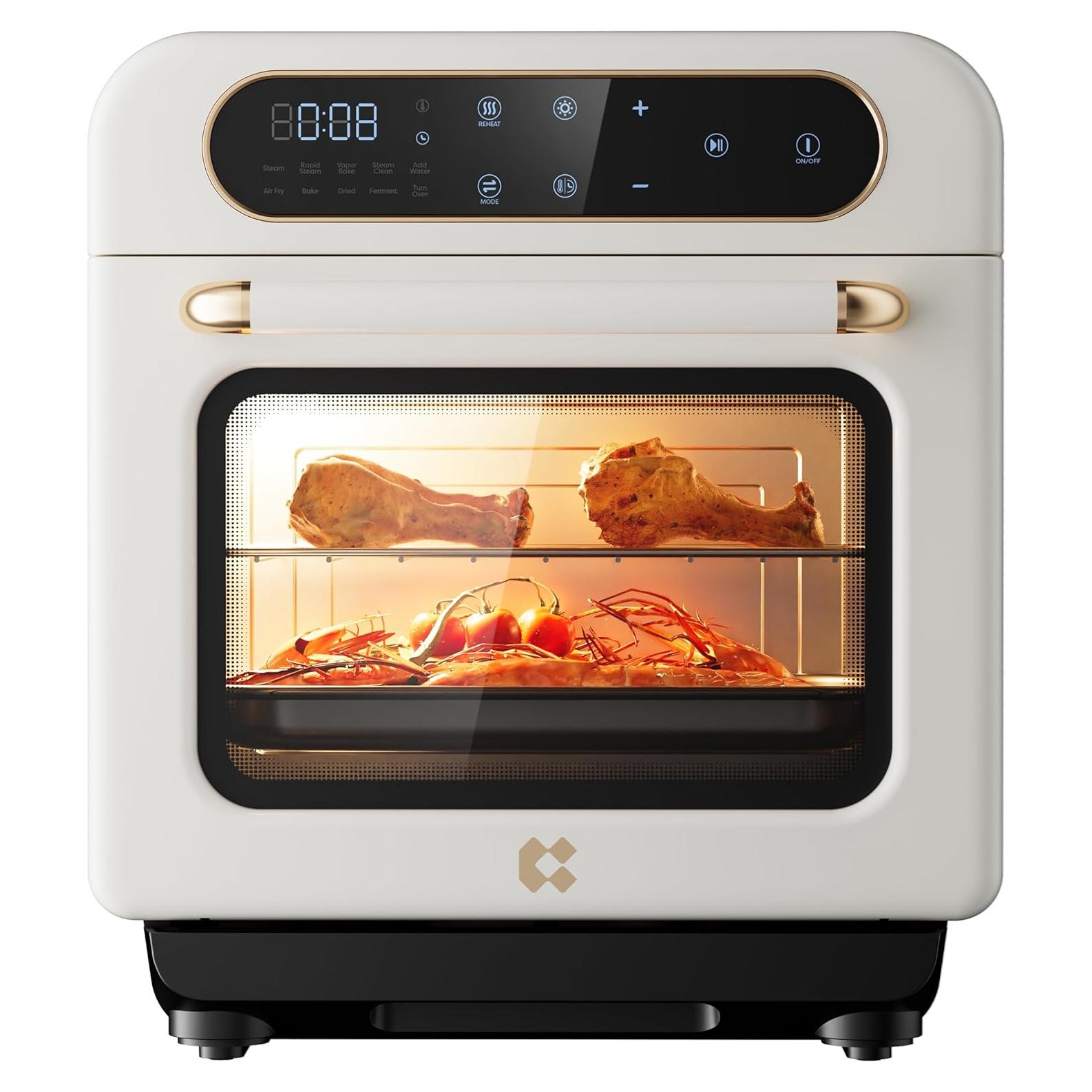 Horno de Aire 8-en-1 CIARRA 13QT Blanco con Vapor